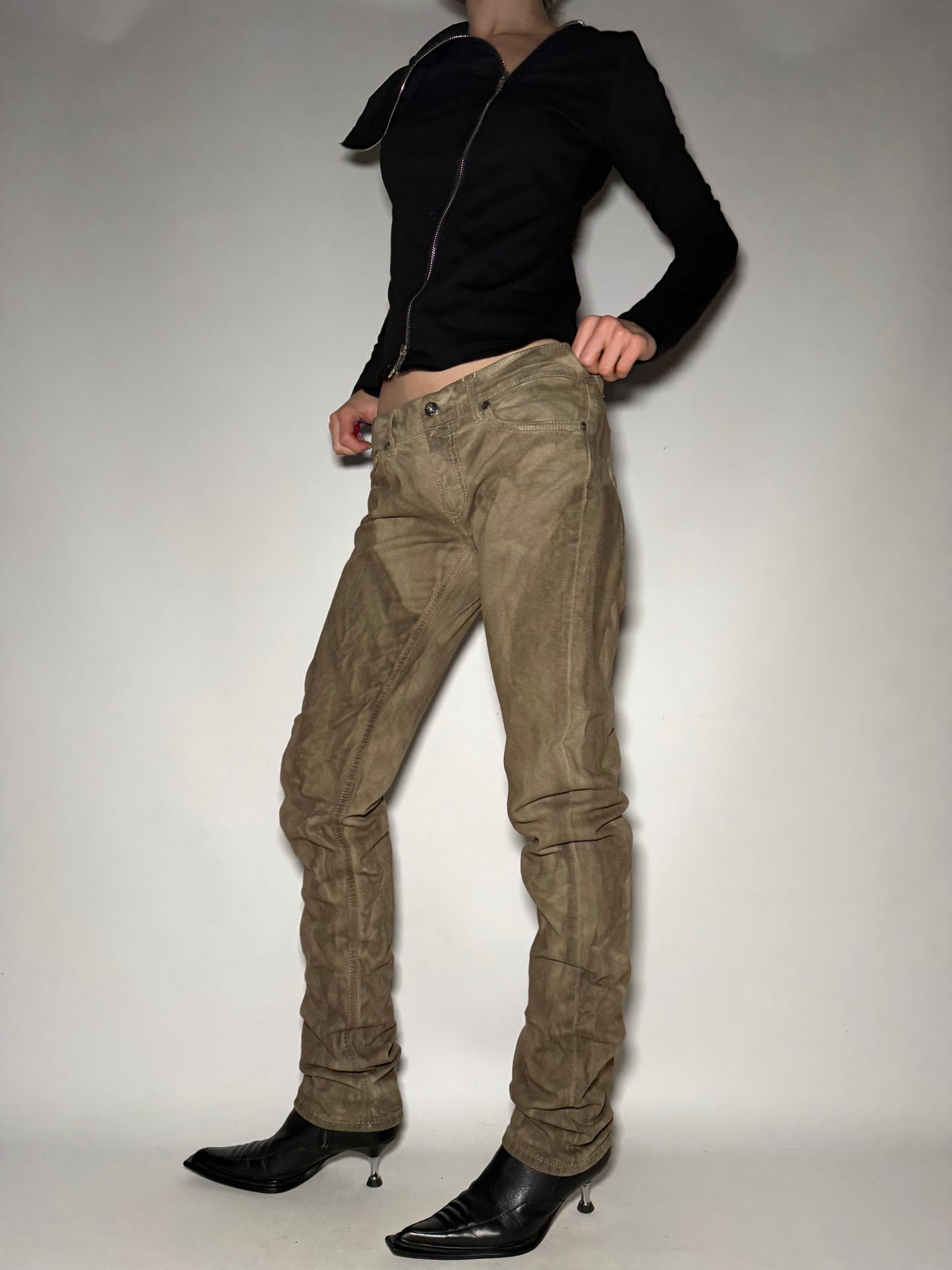 Vintage Italian Dondup Washed Straight Pants Twinkling Global