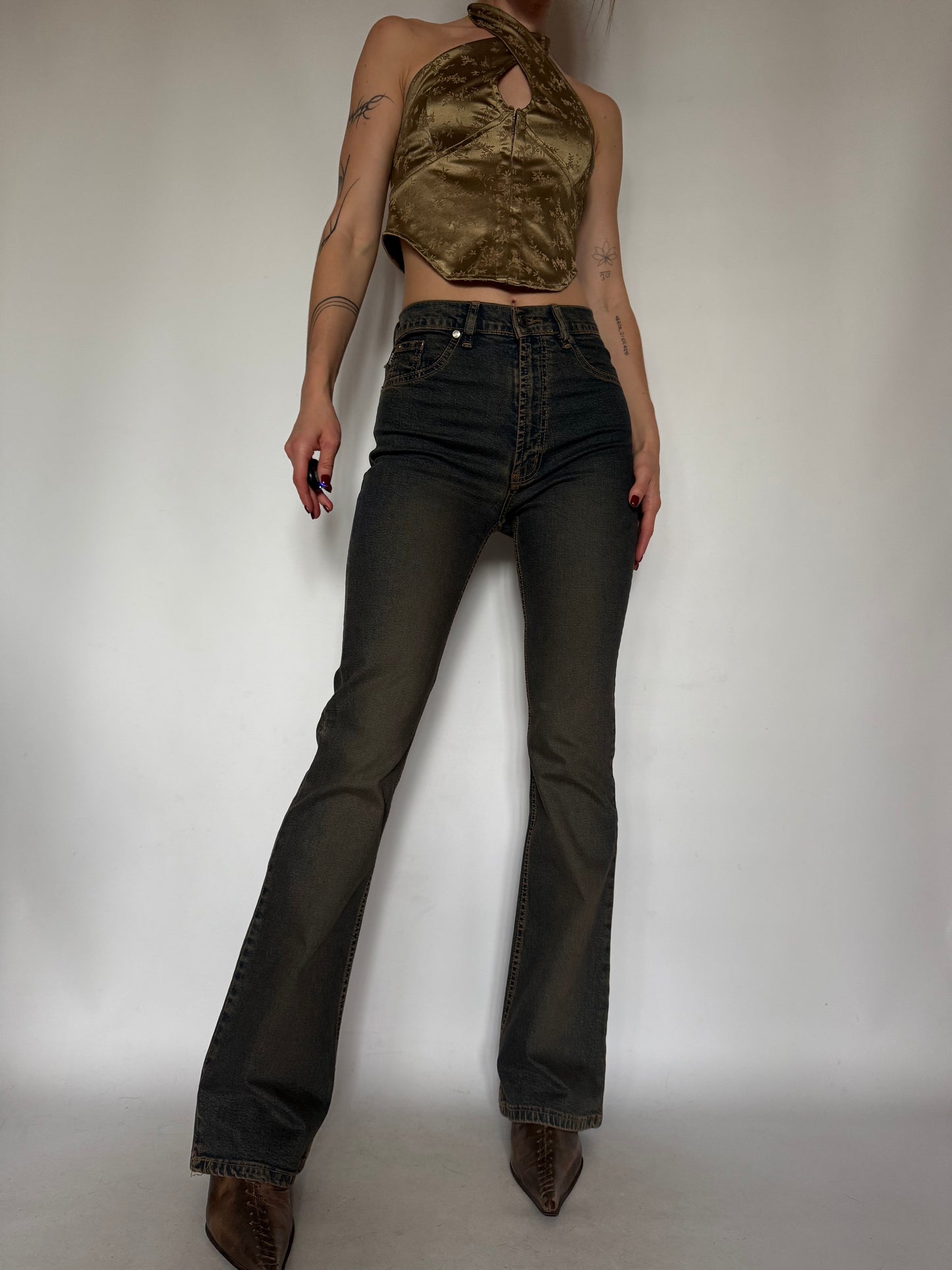 Vintage Rusty Flared Jeans Twinkling Global