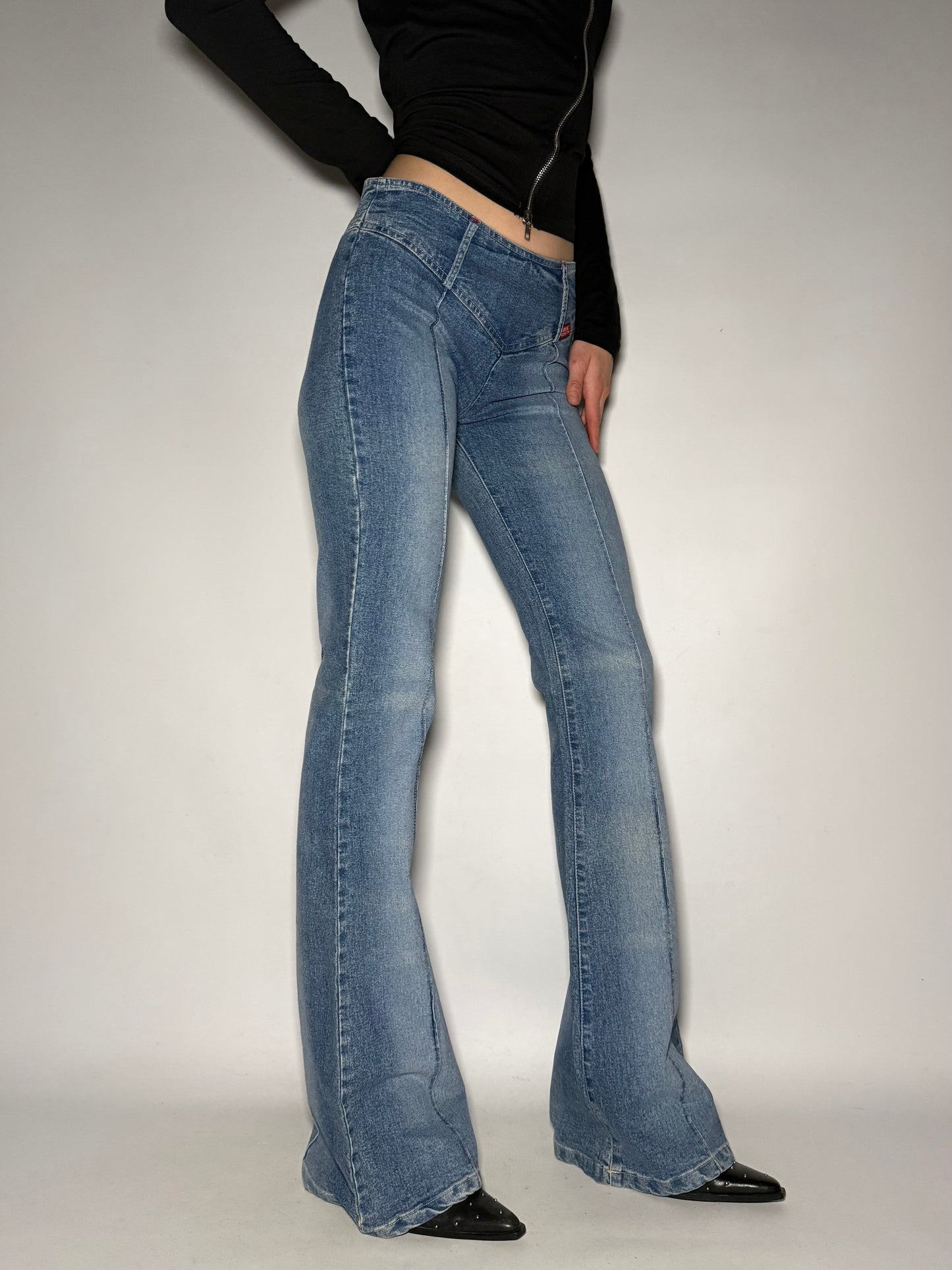Miss Sixty V-Cut Flare Jeans Twinkling Global