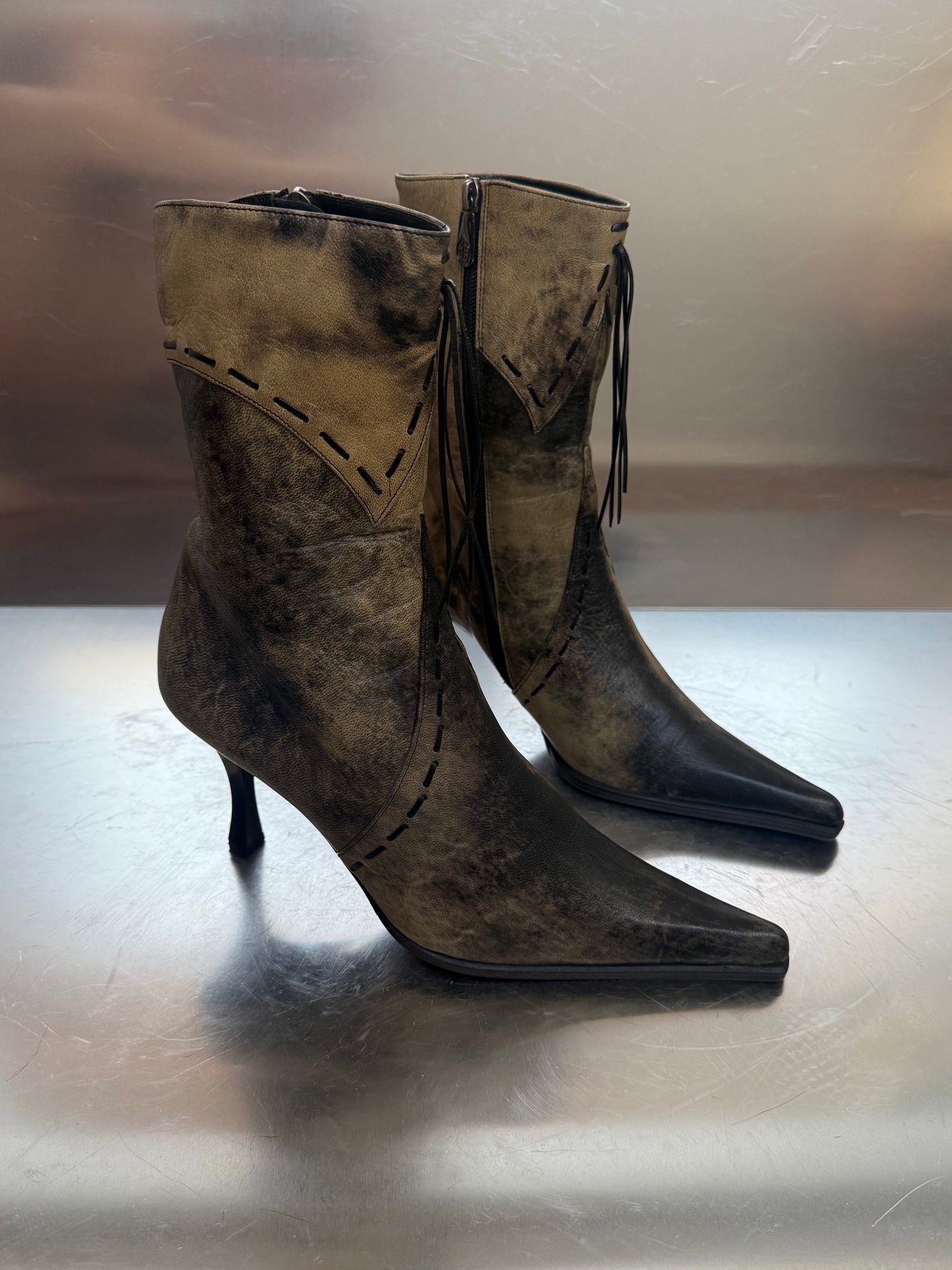 Vintage Leather Boots Giovanni Giusti Twinkling Global