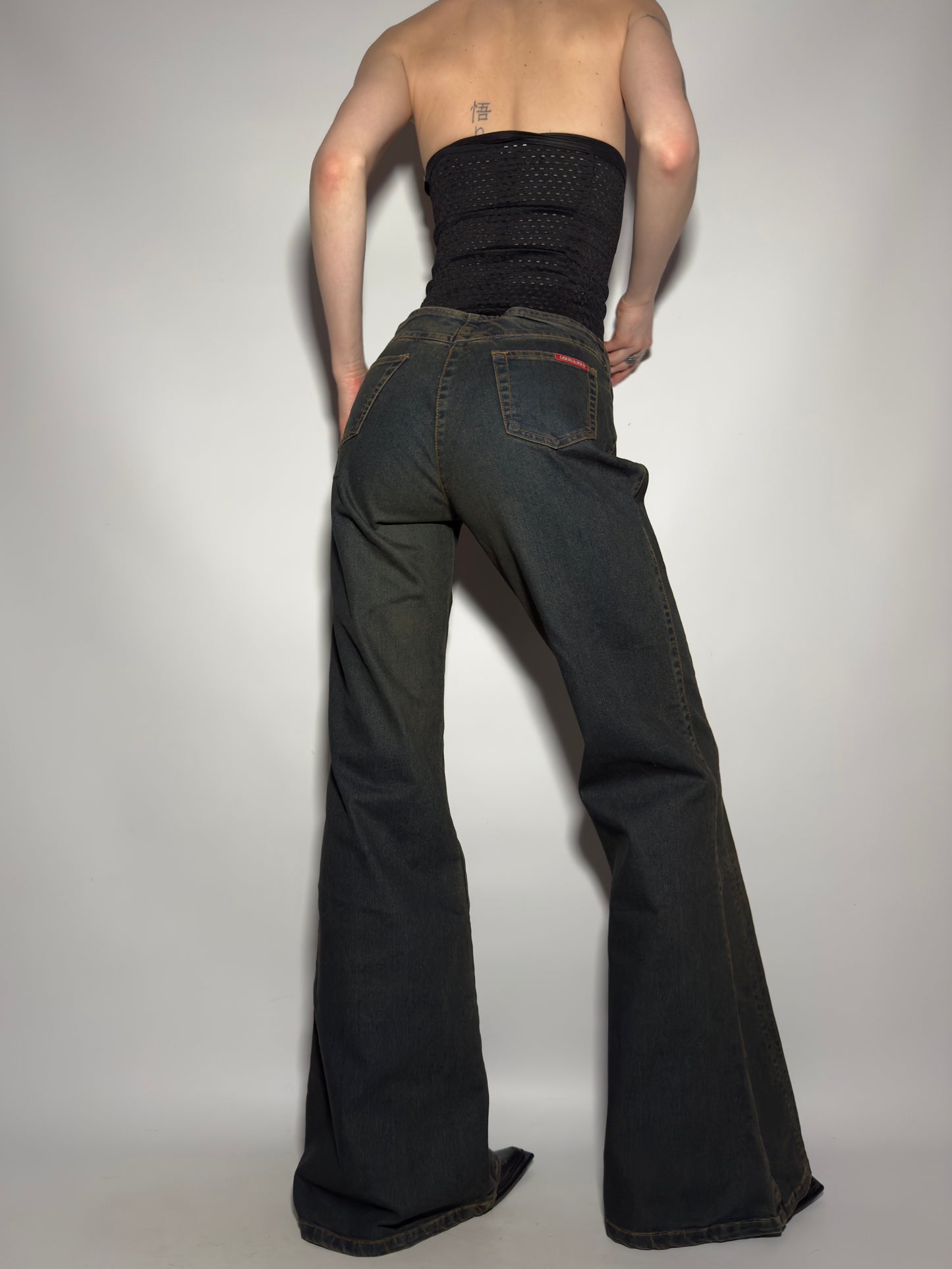 Vintage Brownish Flared Jeans  - TWINKLING GLOBAL