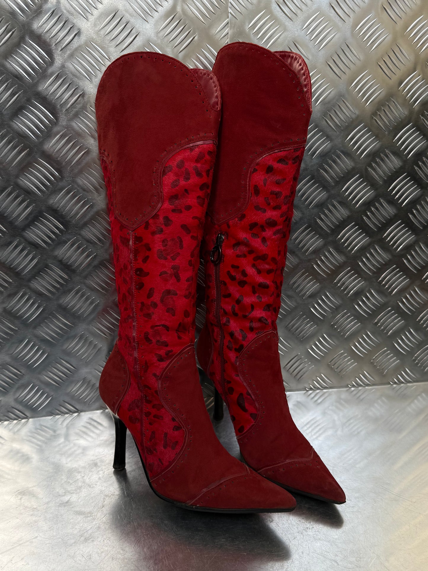 Vintage leather boot with pony hair TWINKLING GLOBAL