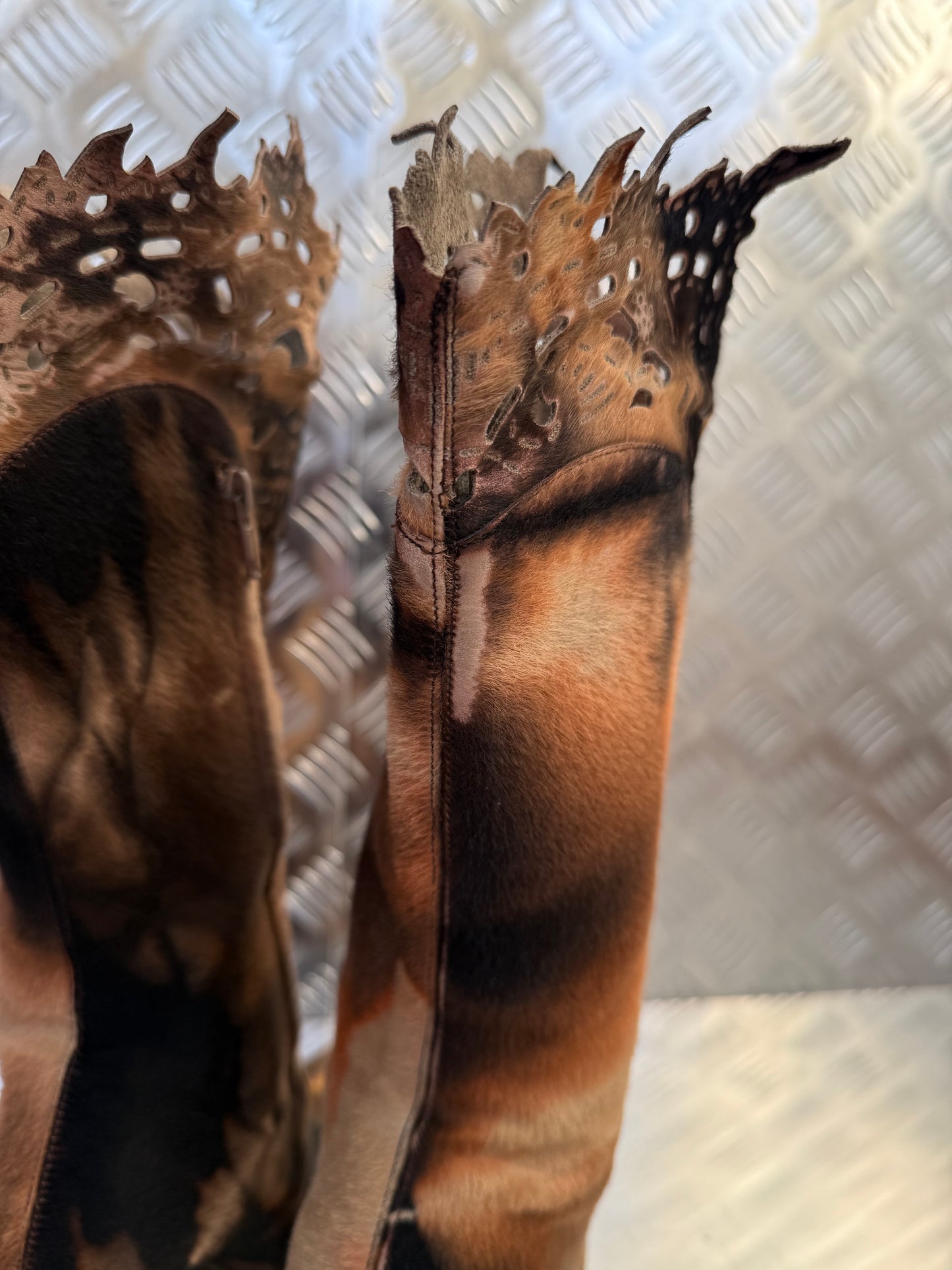 Vintage Italian pony-hair leather boots Twinkling Global