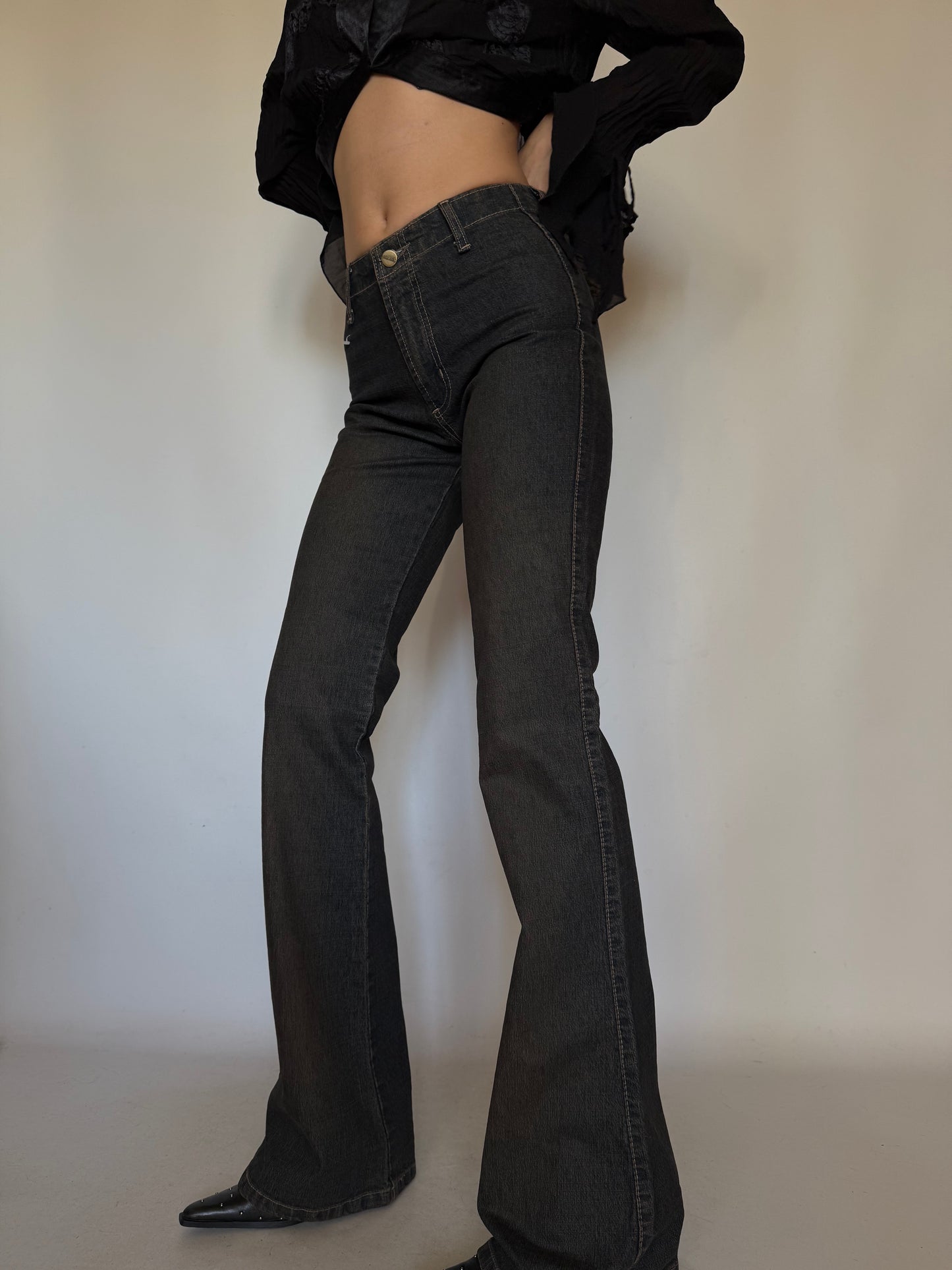 Vintage Rust-Tone Flared Jeans Twinkling Global