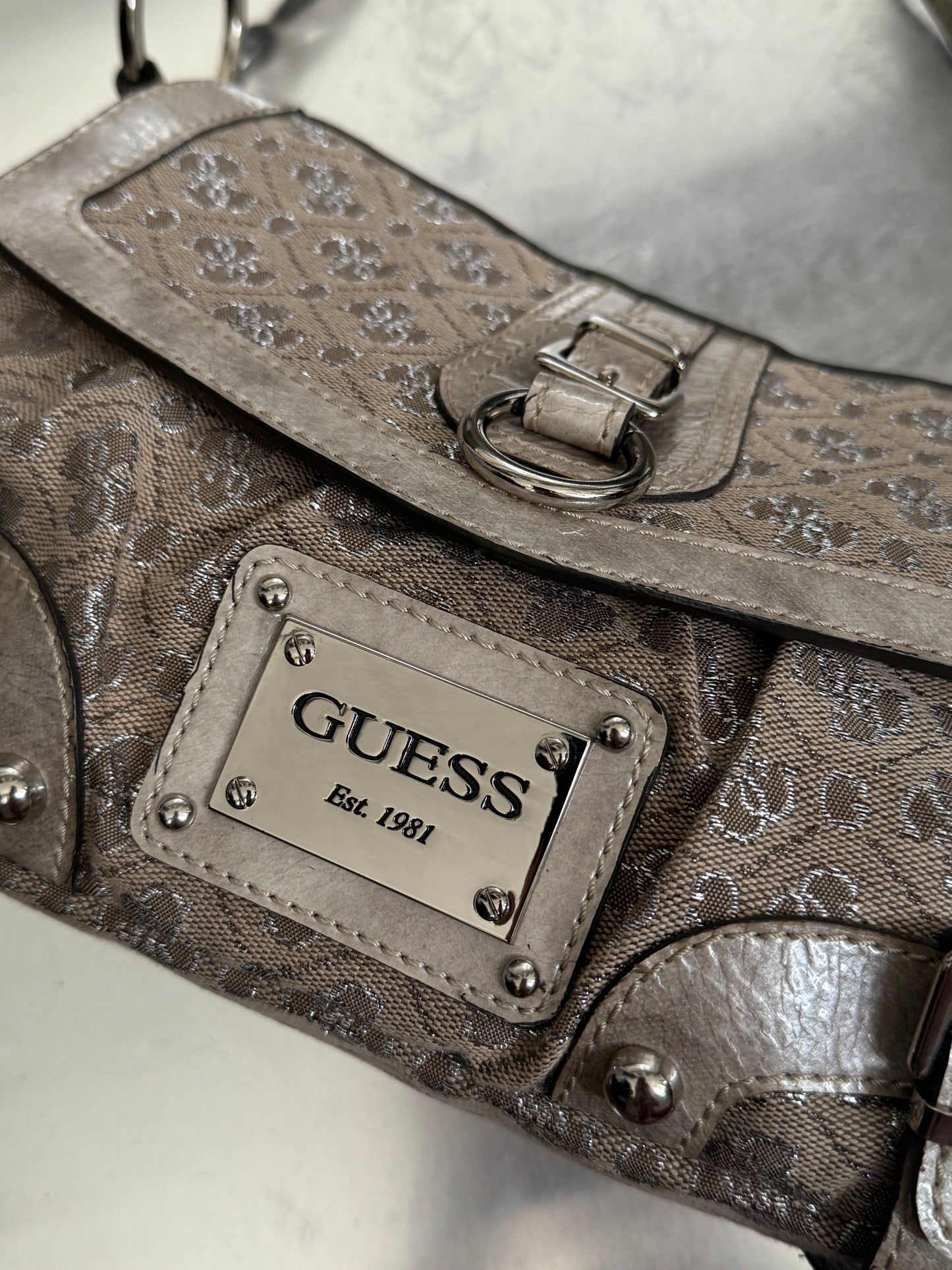 Vintage Monogram Shoulder Bag by Guess  Twinkling