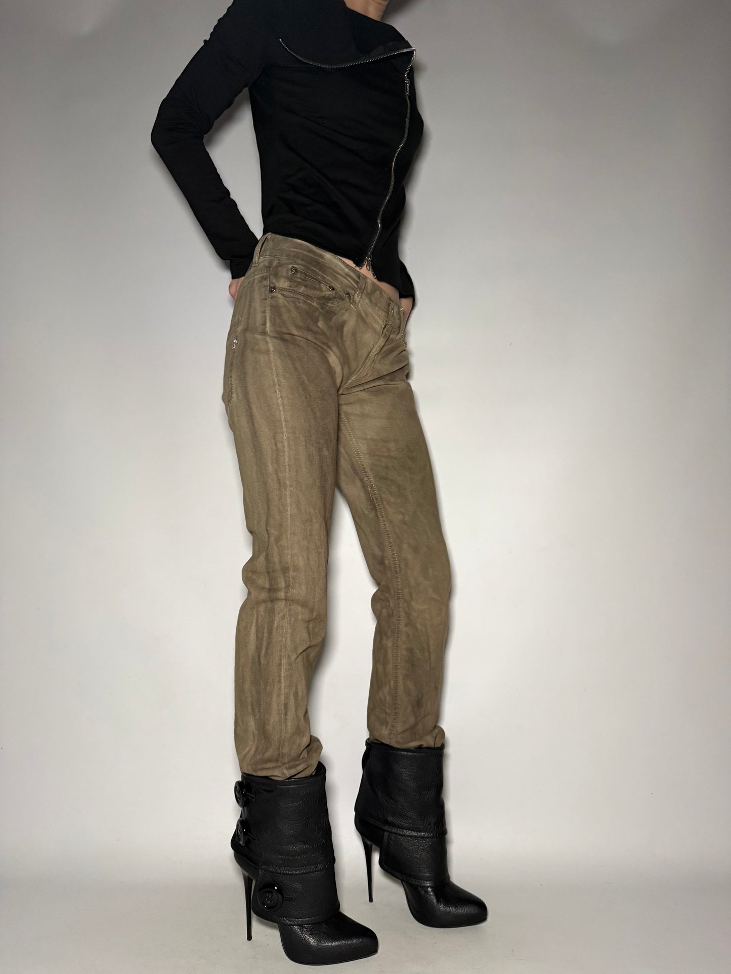 Vintage Italian Dondup Washed Straight Pants Twinkling Global