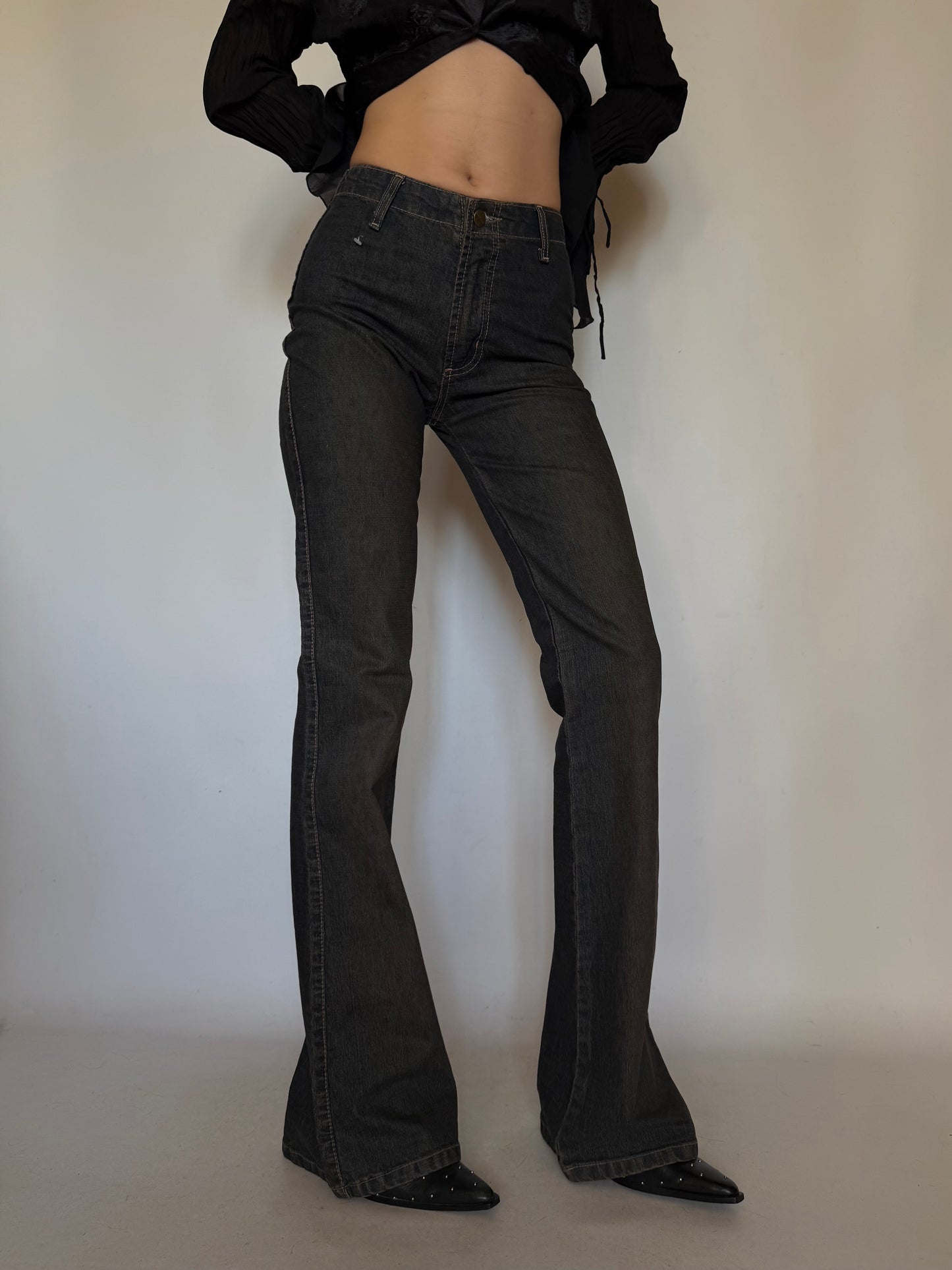 Vintage Rust-Tone Flared Jeans Twinkling Global
