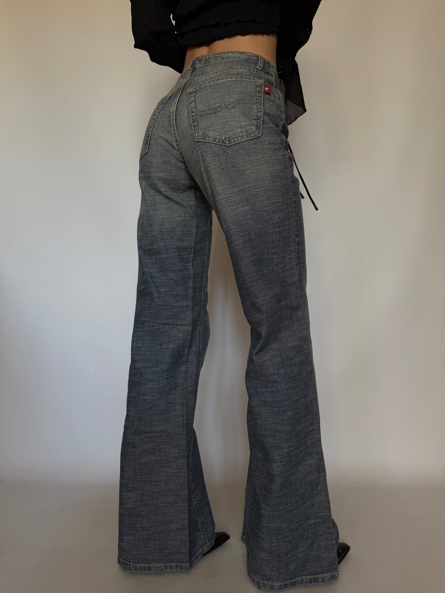 Vintage Wide-Leg Flared Jeans Twinkling Global