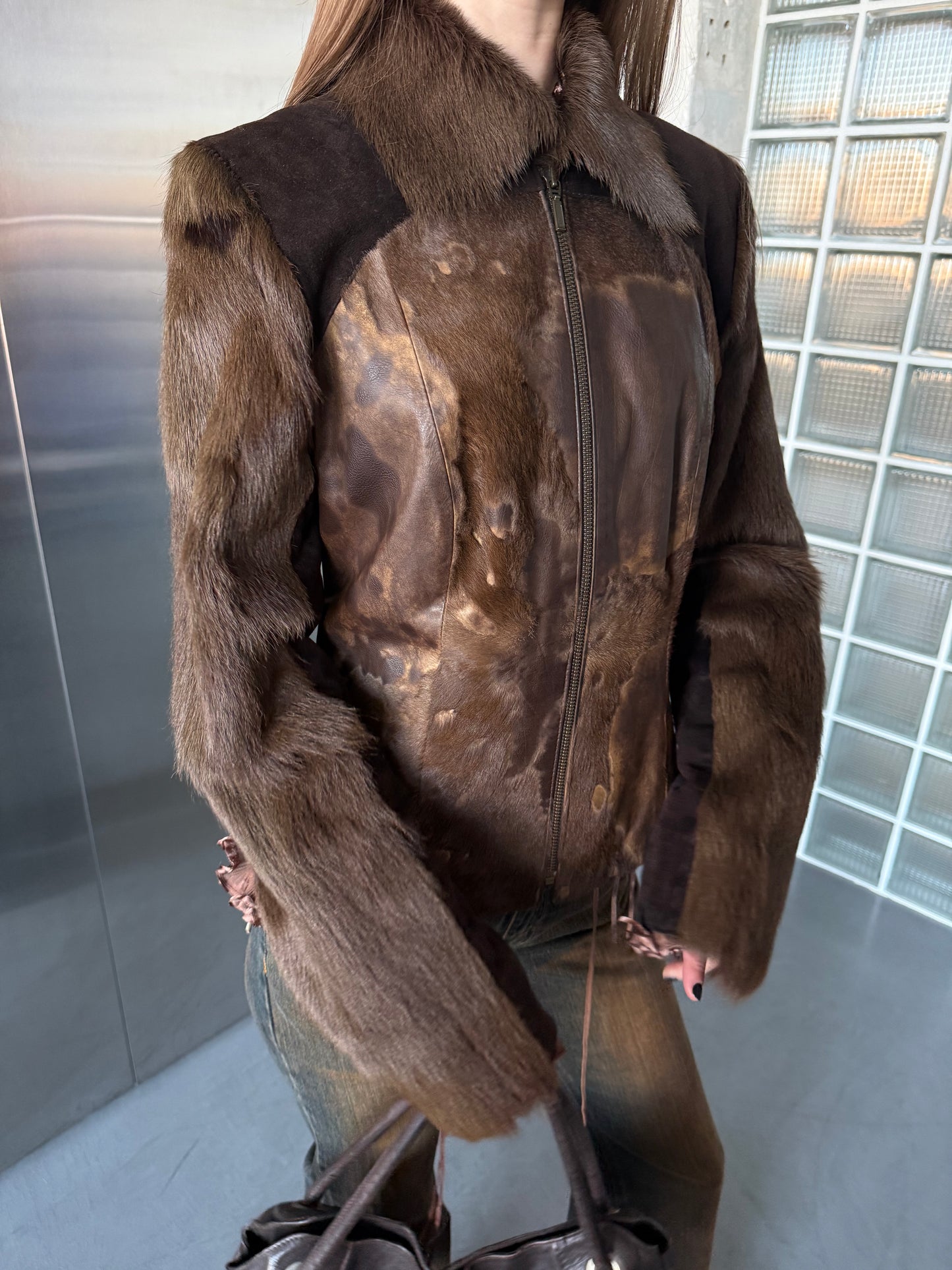 Vintage pony fur & leather jacket Twinkling Global