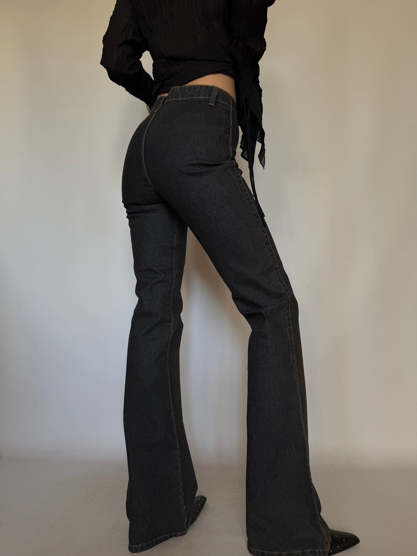 Vintage Rust-Tone Flared Jeans Twinkling Global