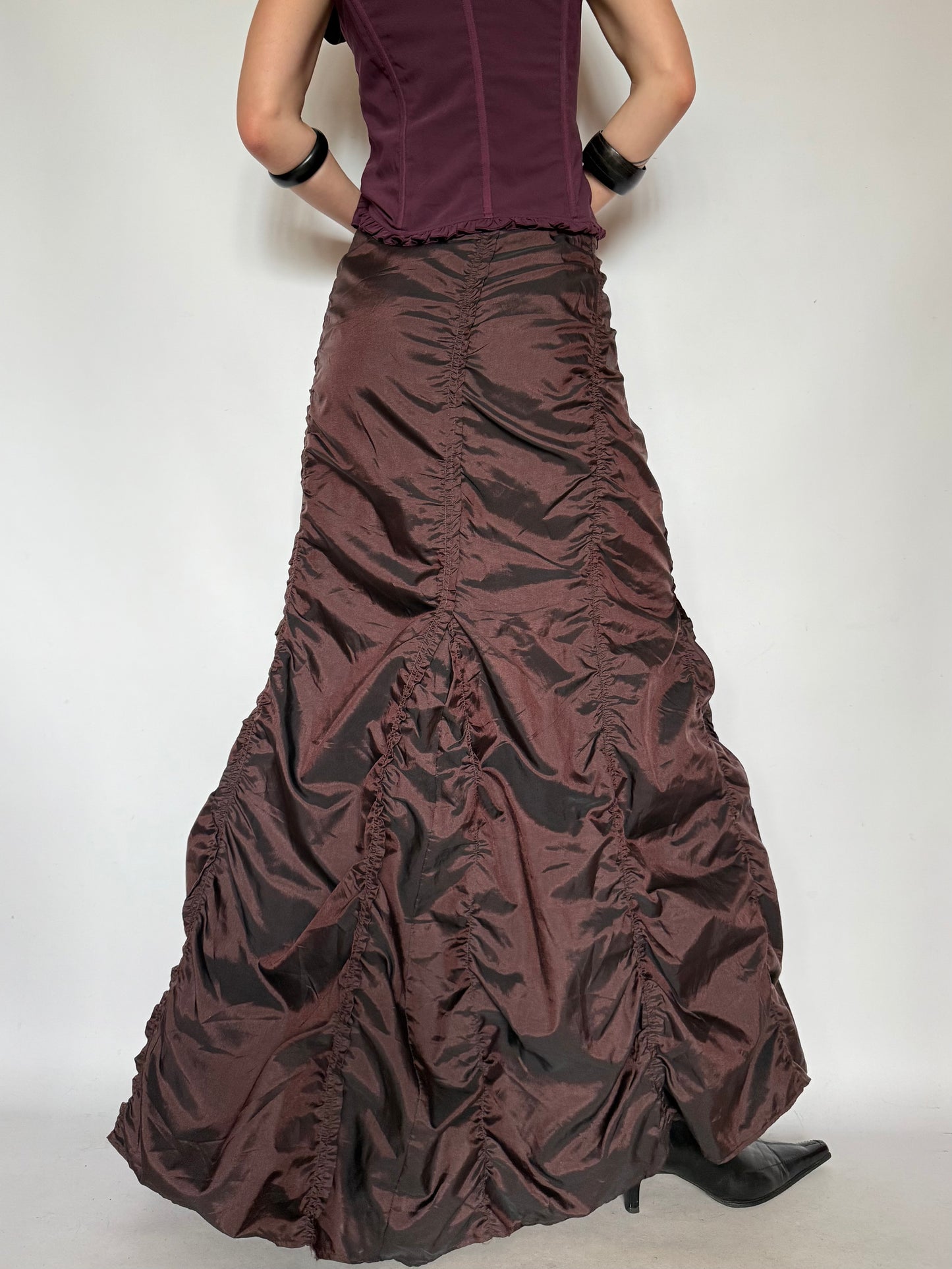 Vintage Ruched Maxi Skirt – Twinkling Global