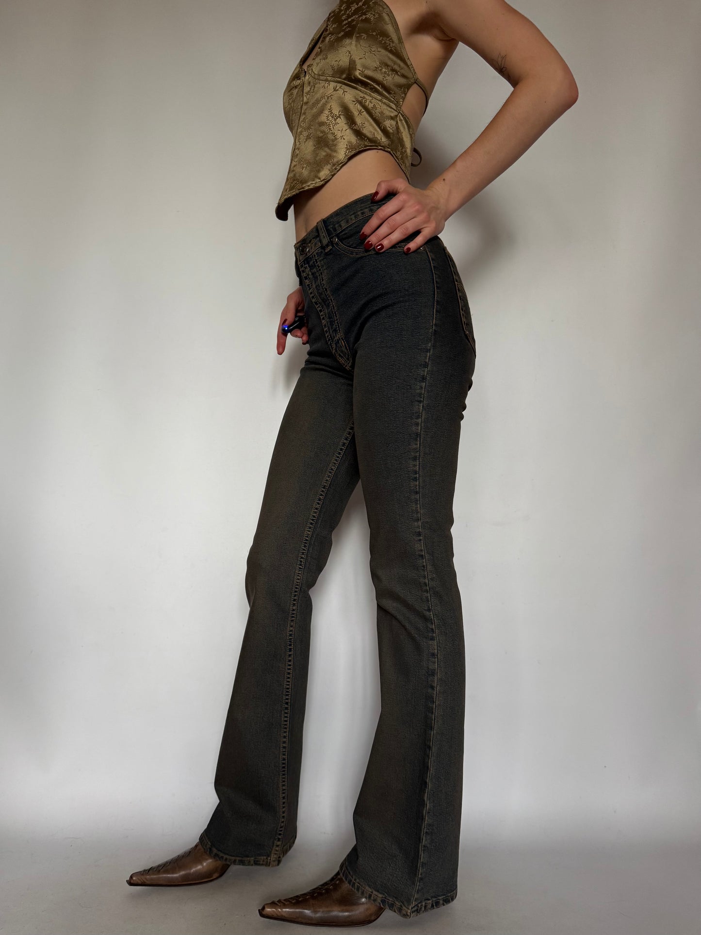 Vintage Rusty Flared Jeans Twinkling Global