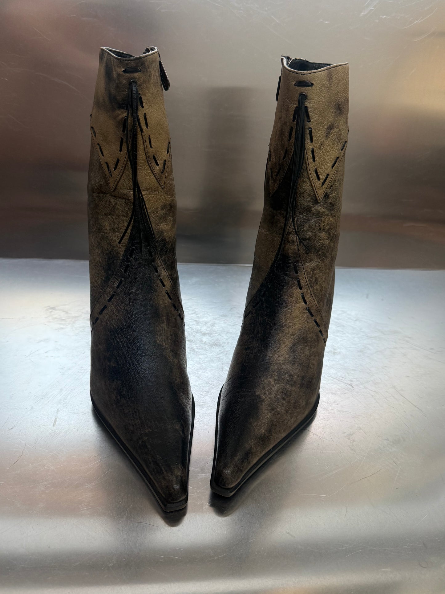 Vintage Leather Boots Giovanni Giusti Twinkling Global