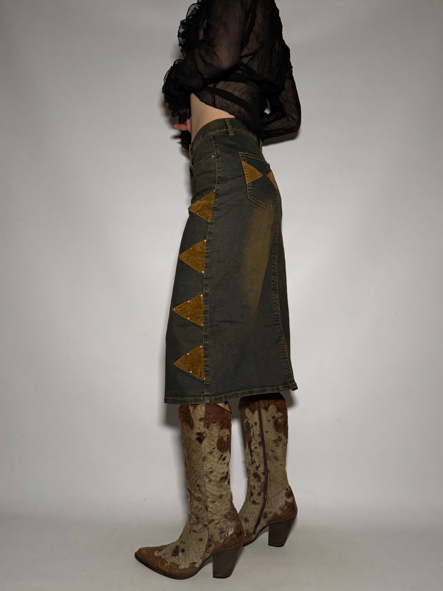 Vintage denim skirt - TWINKLING GLOBAL