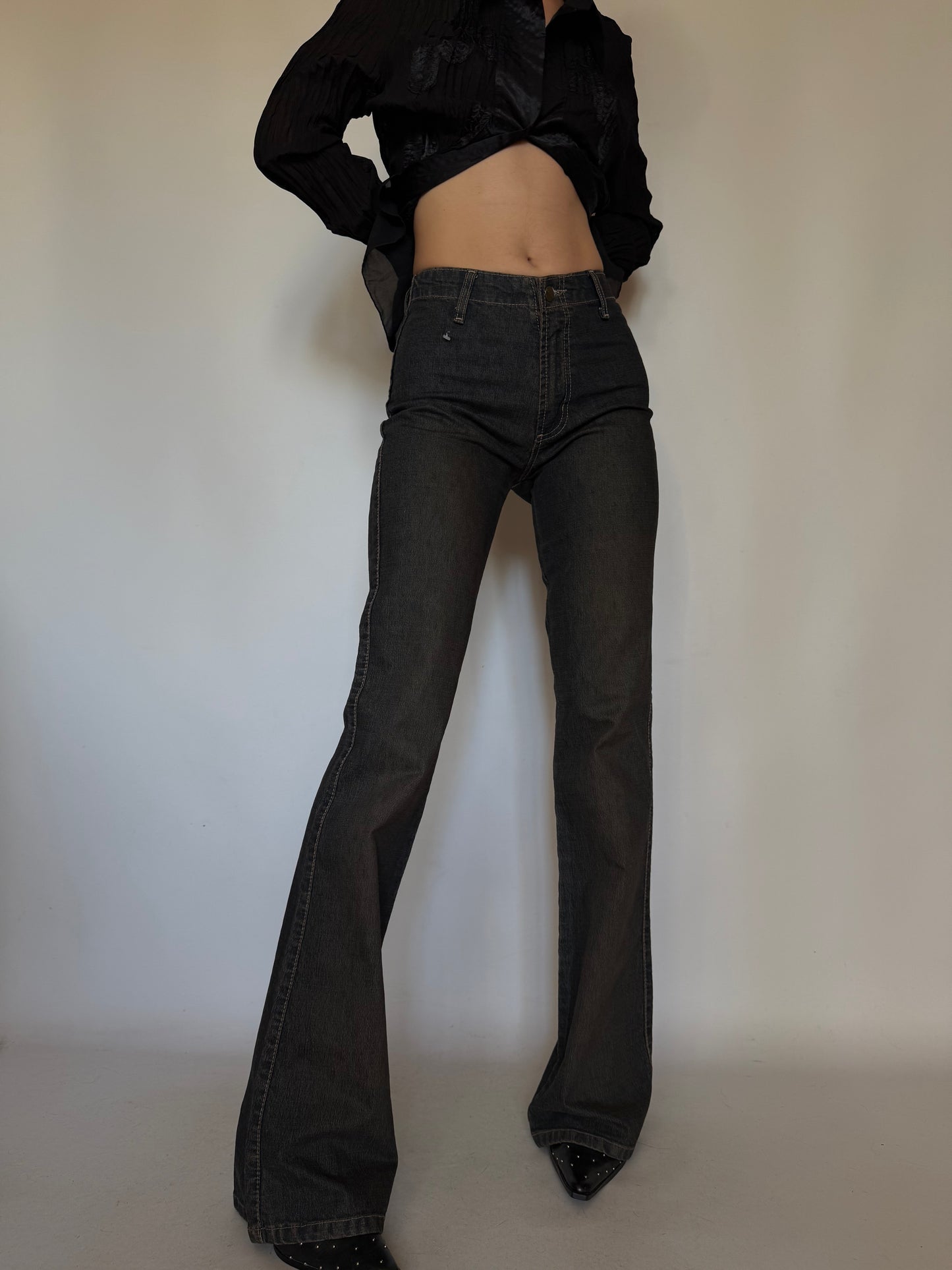 Vintage Rust-Tone Flared Jeans Twinkling Global