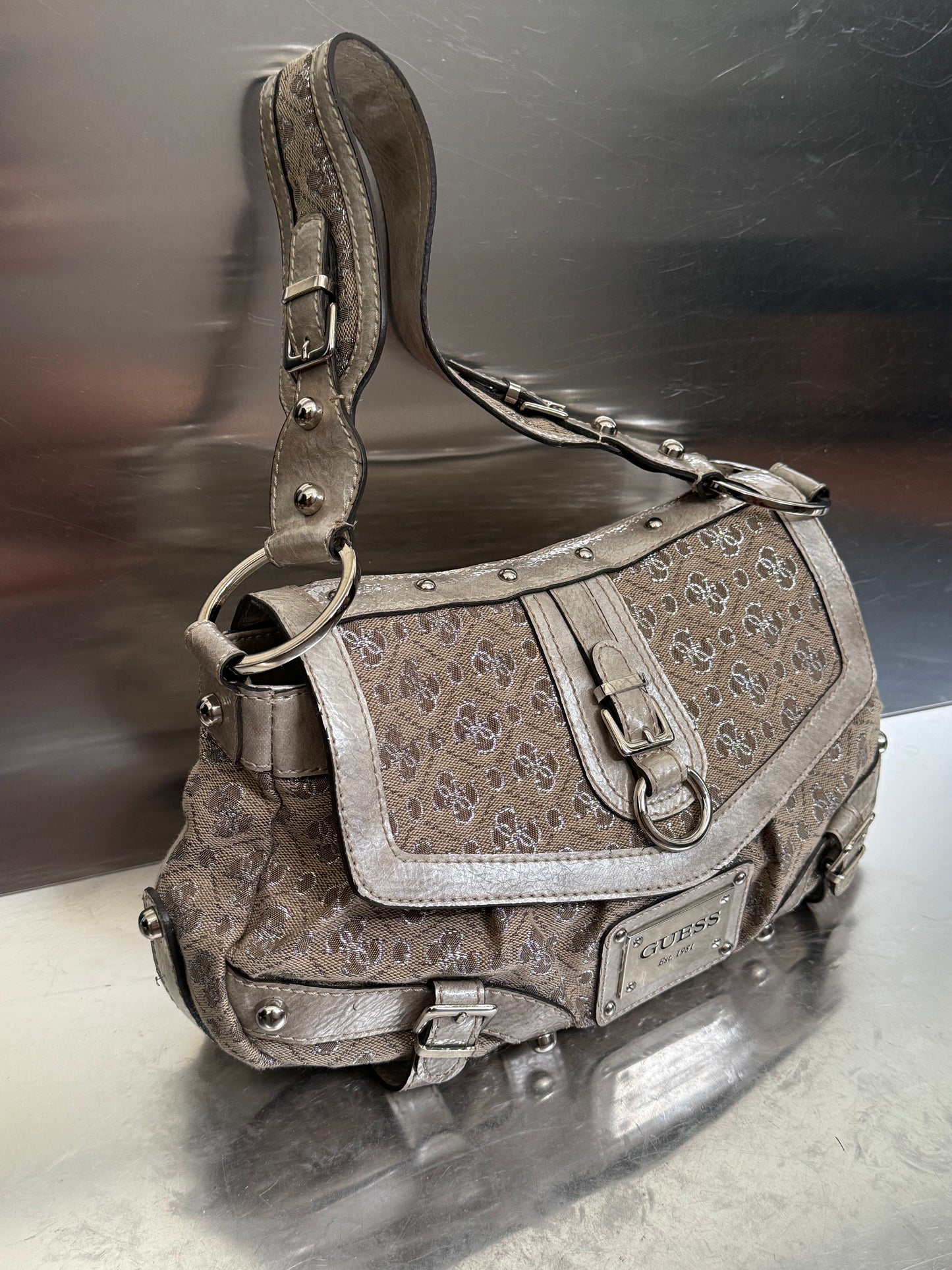 Vintage Monogram Shoulder Bag by Guess  Twinkling