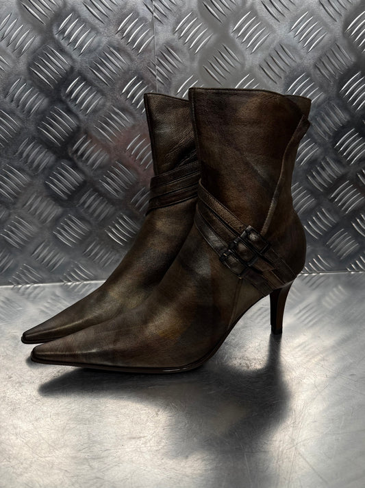 Vintage Italian leather ankle boots TWINKLING GLOBAL