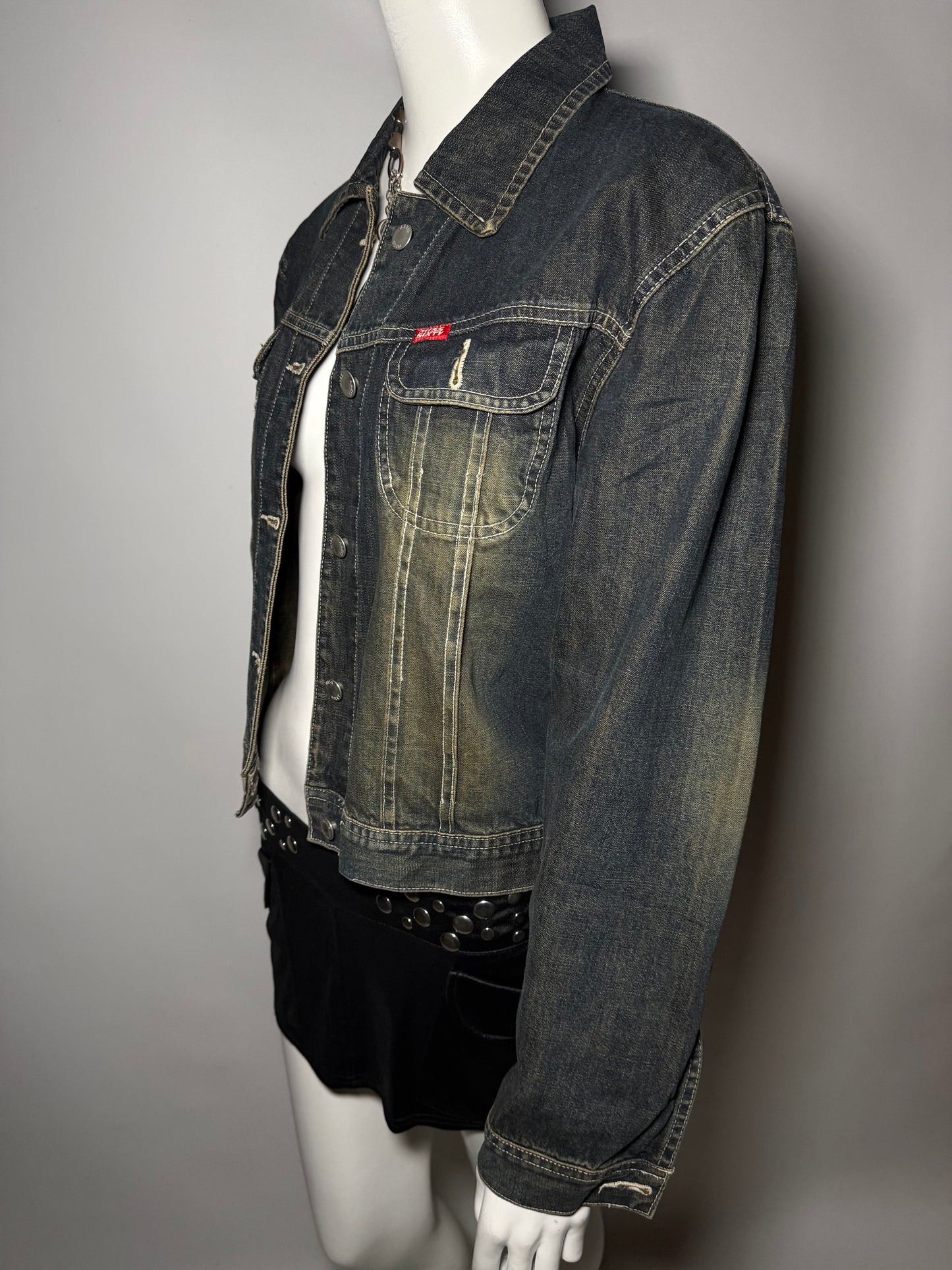 Vintage Miss Sixty rusty-wash denim jacket oversized Twinkling Global