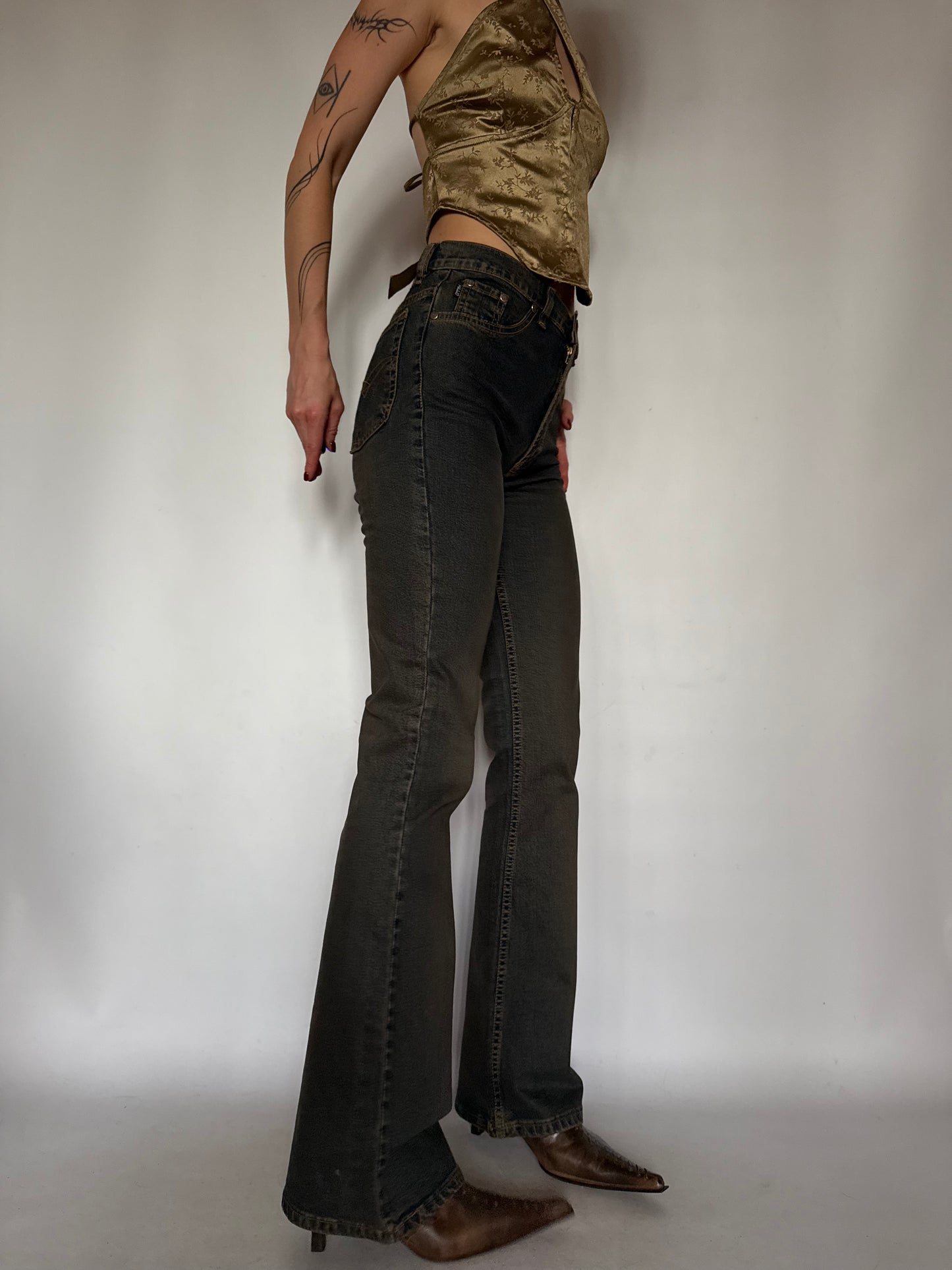 Vintage Rusty Flared Jeans Twinkling Global