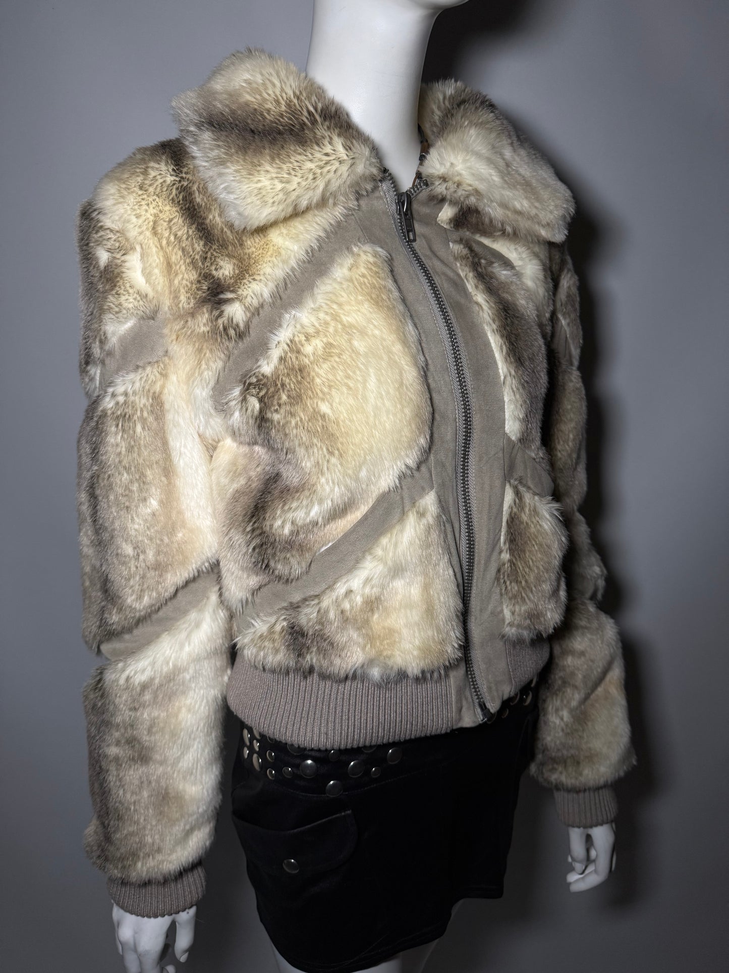 Vintage faux fur bomber jacket Twinkling Global