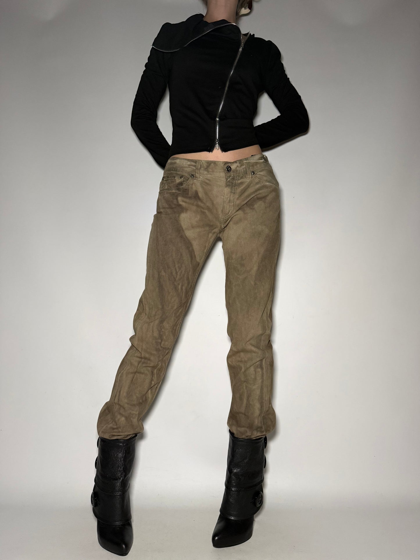 Vintage Italian Dondup Washed Straight Pants Twinkling Global