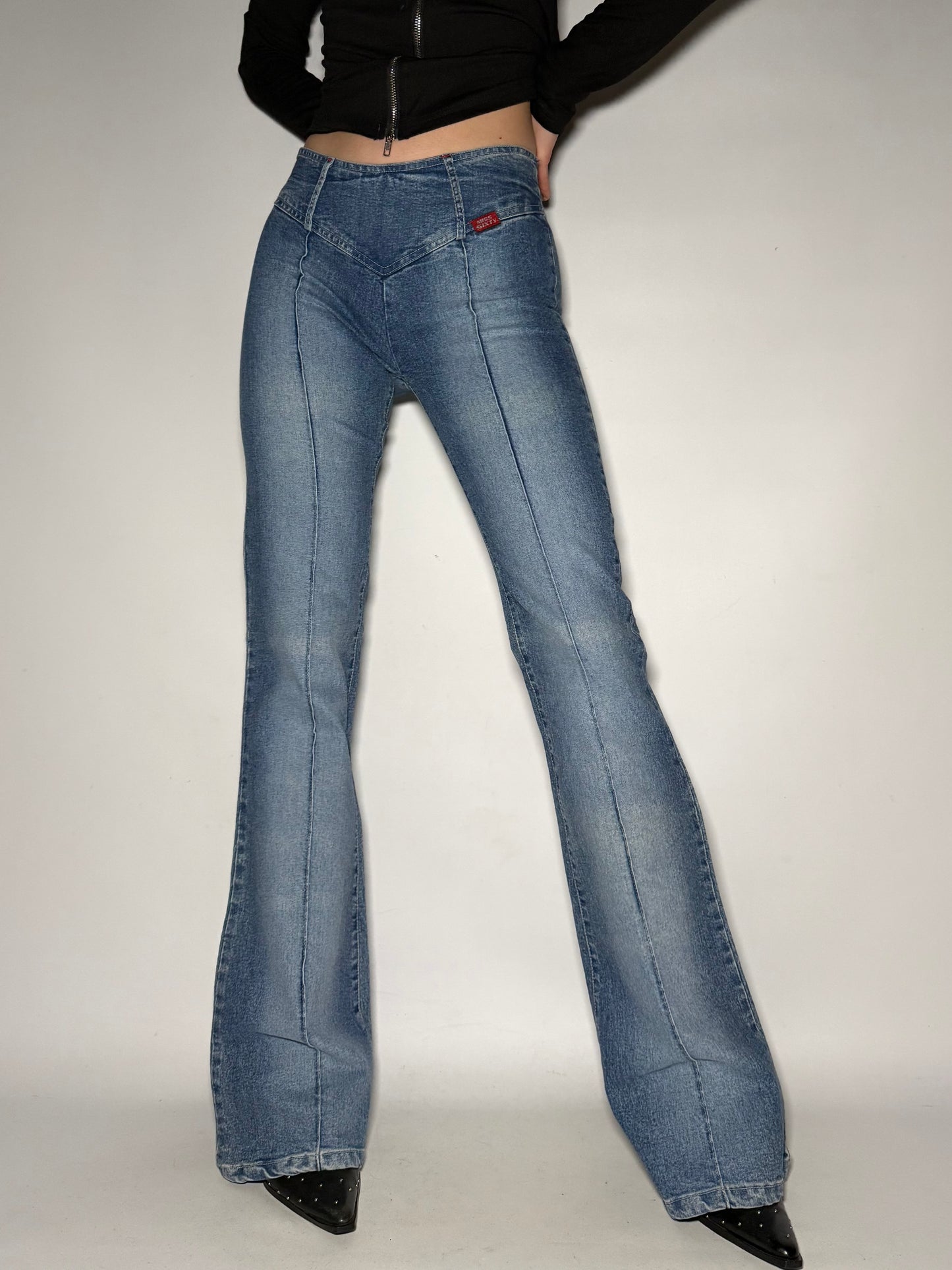 Miss Sixty V-Cut Flare Jeans Twinkling Global