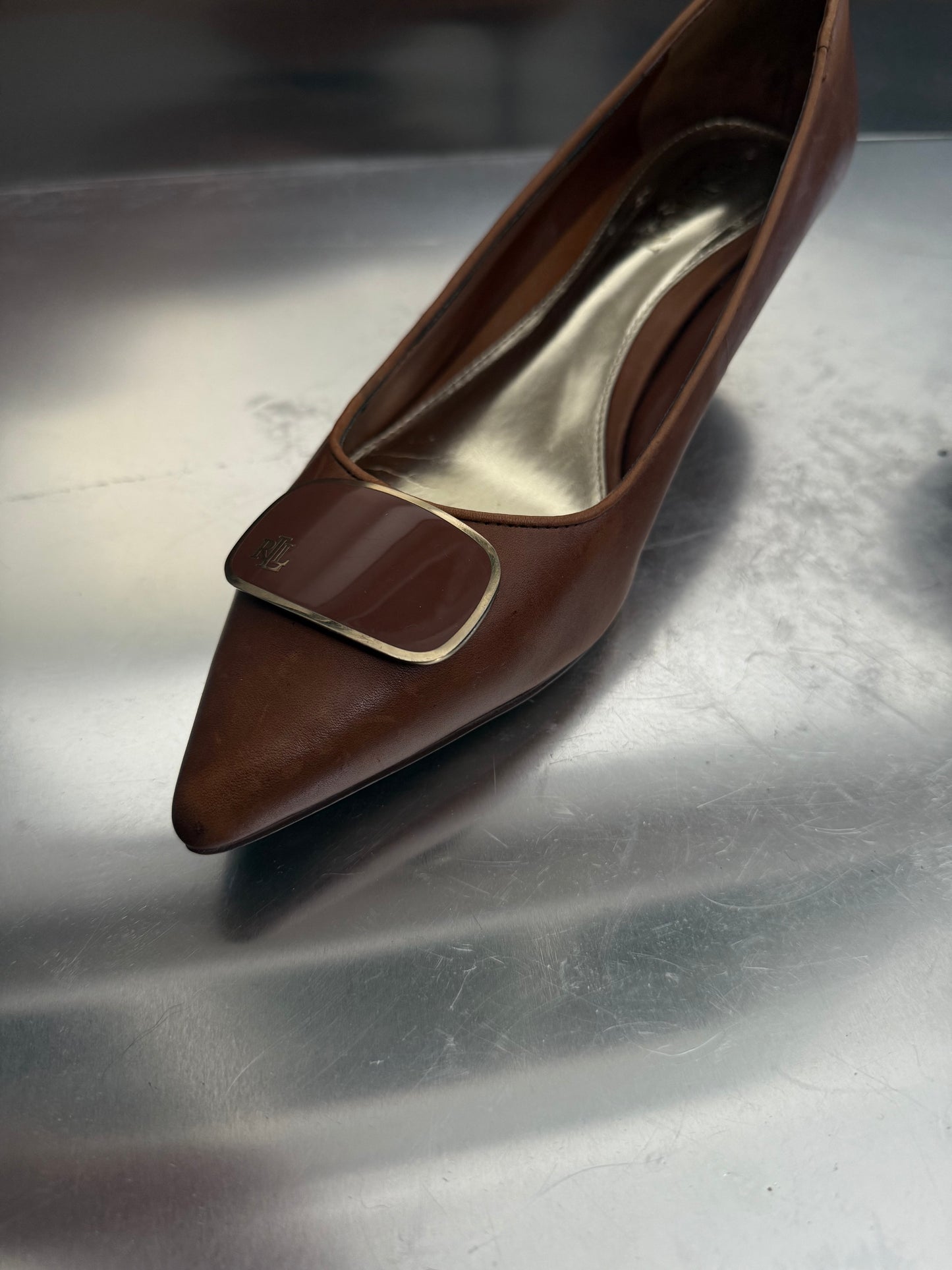 Vintage Ralph Lauren Leather Pumps – Size 38 Twinkling