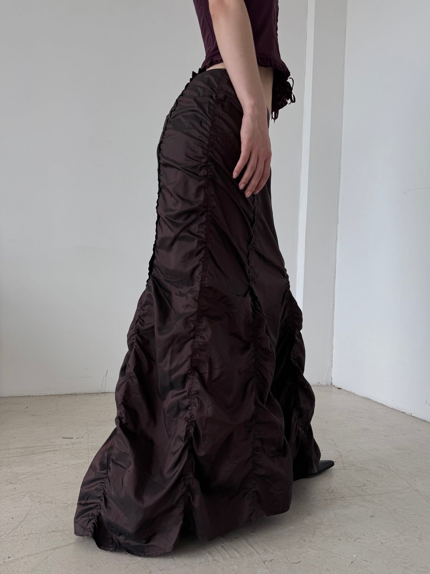Vintage Ruched Maxi Skirt – Twinkling Global