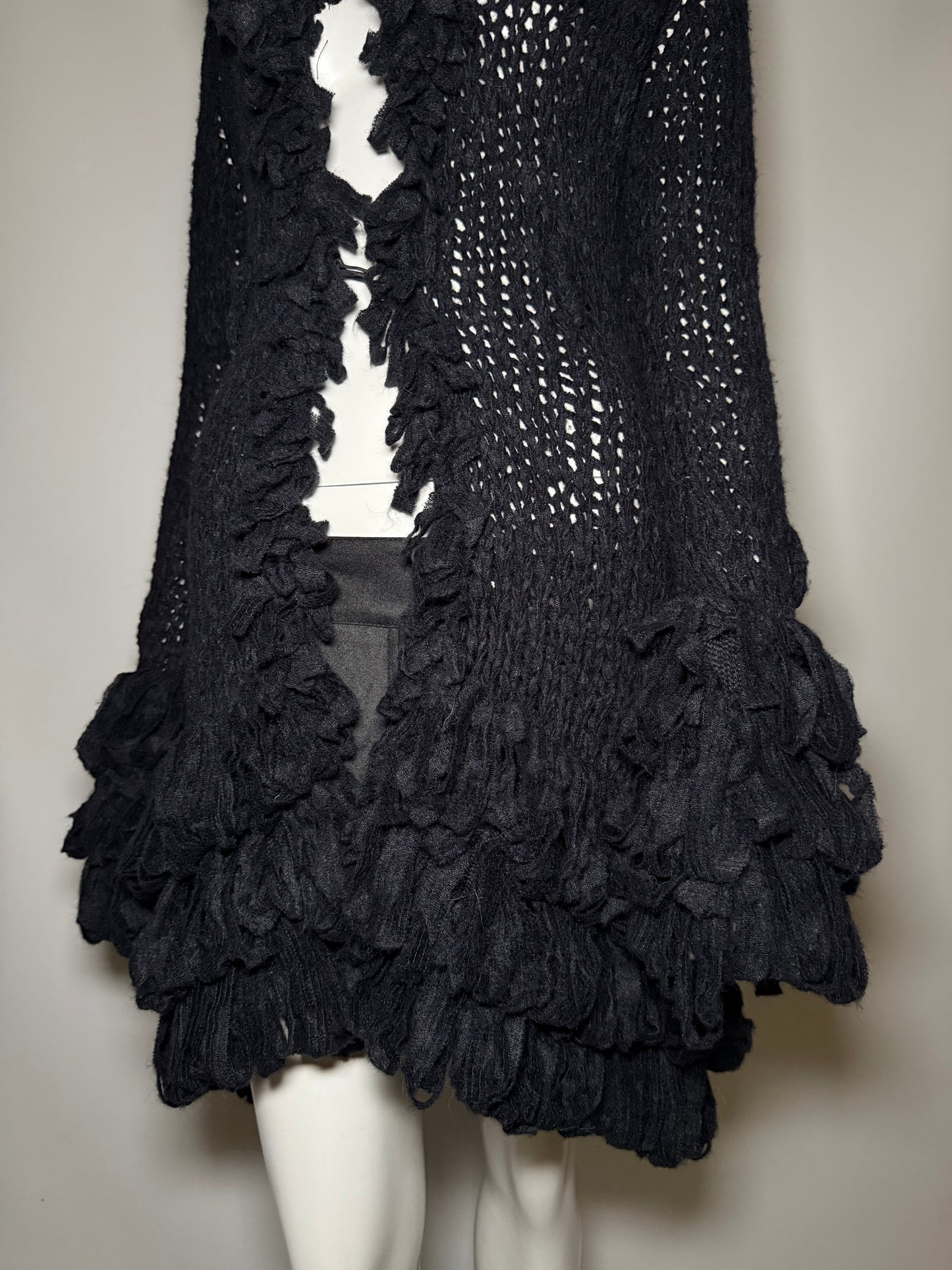 Vintage Black Knitted Cardigan Twinkling Global