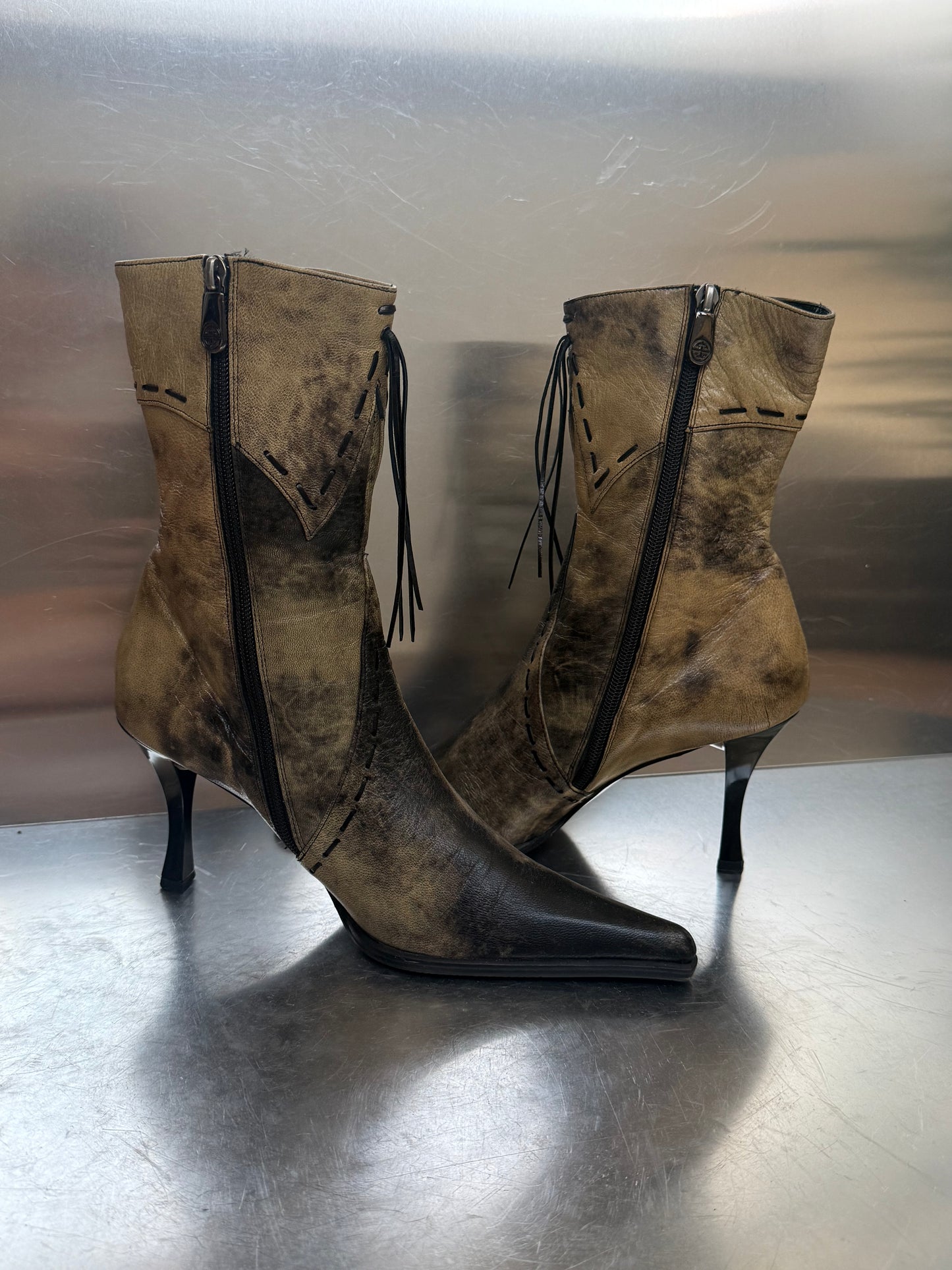 Vintage Leather Boots Giovanni Giusti Twinkling Global