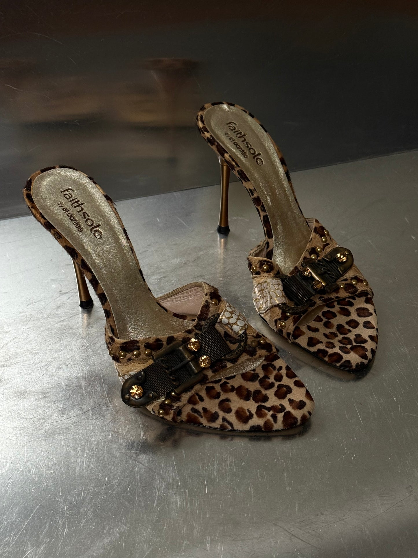 Vintage Leopard Print Mules Faith by El Dantes – Twinkling Global