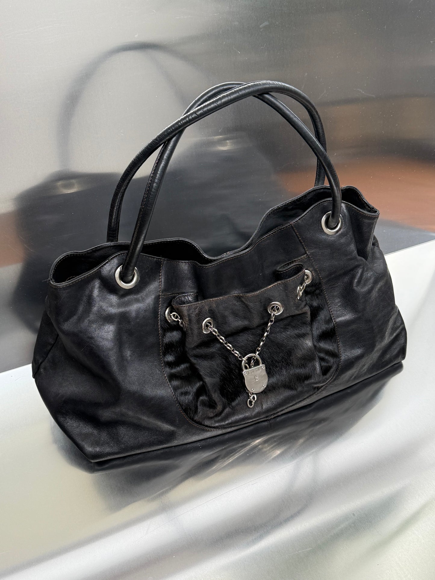 Vintage Bag With Fur Furla - TWINKLING GLOBAL