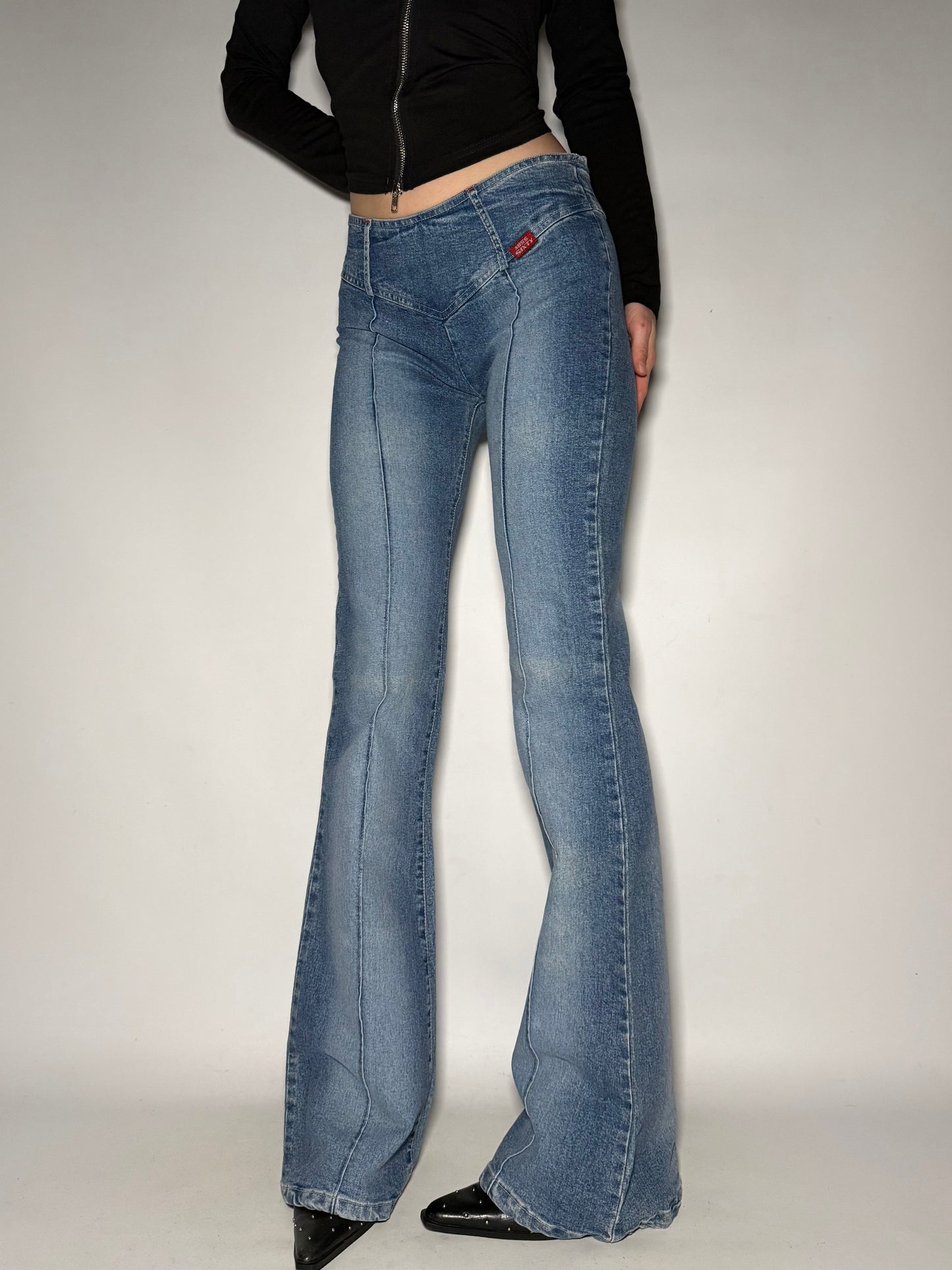 Miss Sixty V-Cut Flare Jeans Twinkling Global
