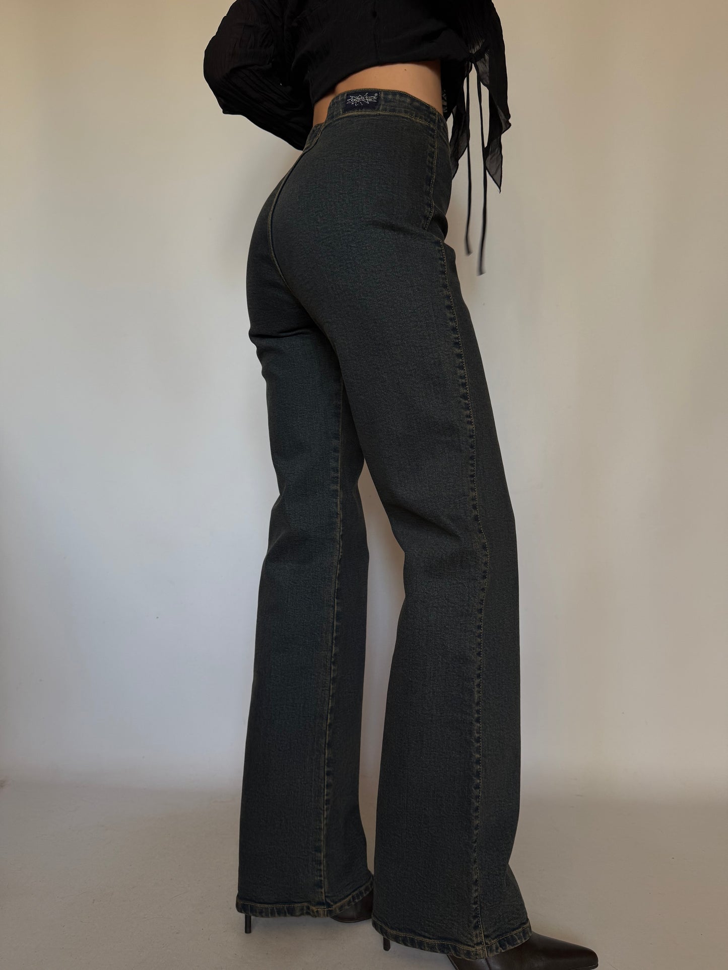 Vintage Rust-Tone Stretch Jeans Twinkling Global