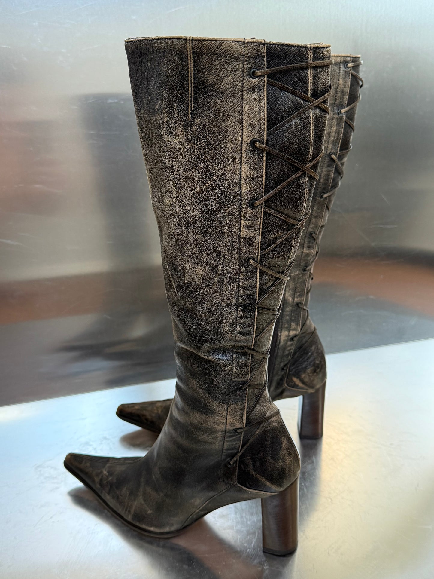 Vintage Leather Boots Kallisté Twinkling Global