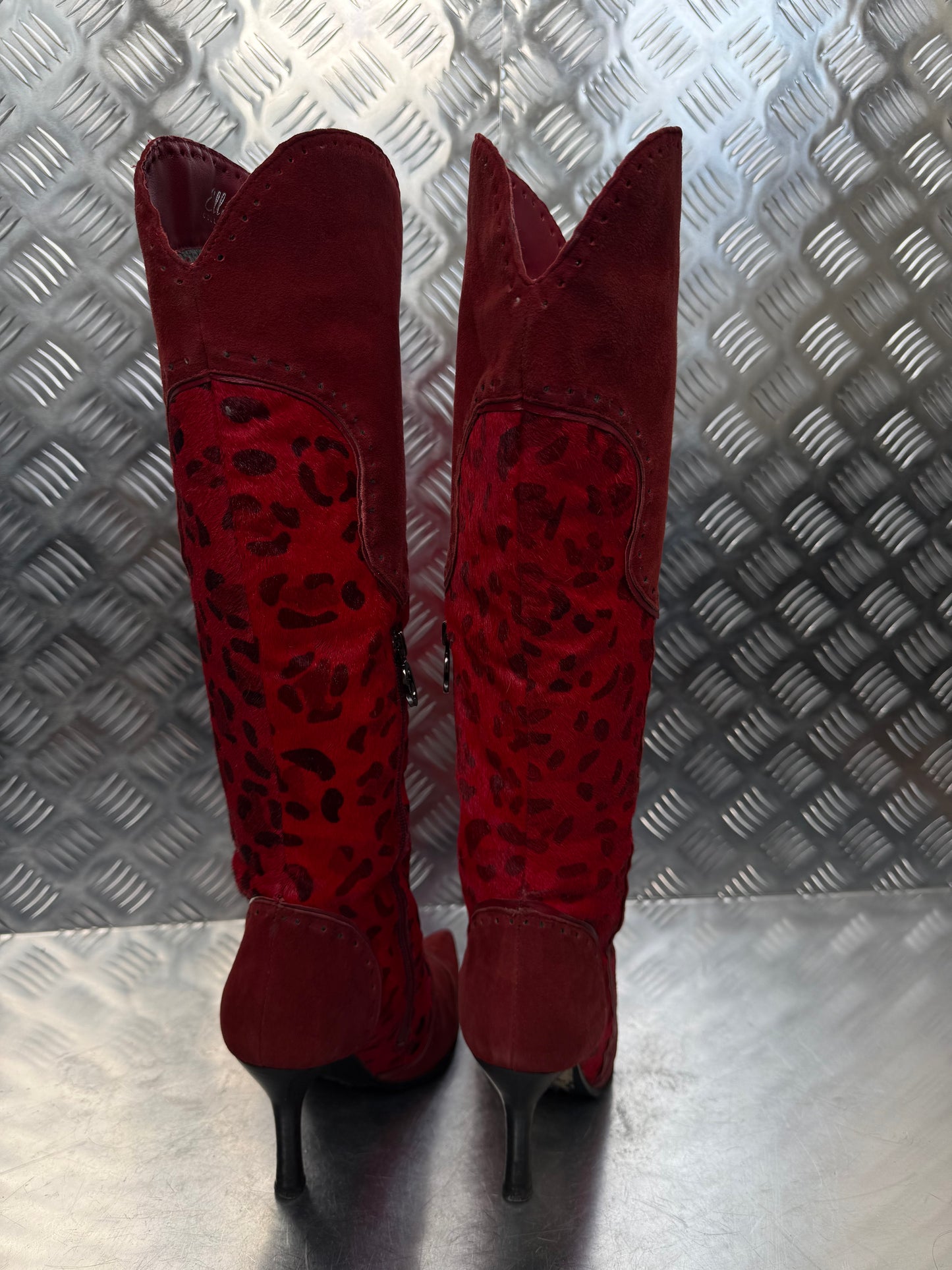 Vintage leather boot with pony hair TWINKLING GLOBAL