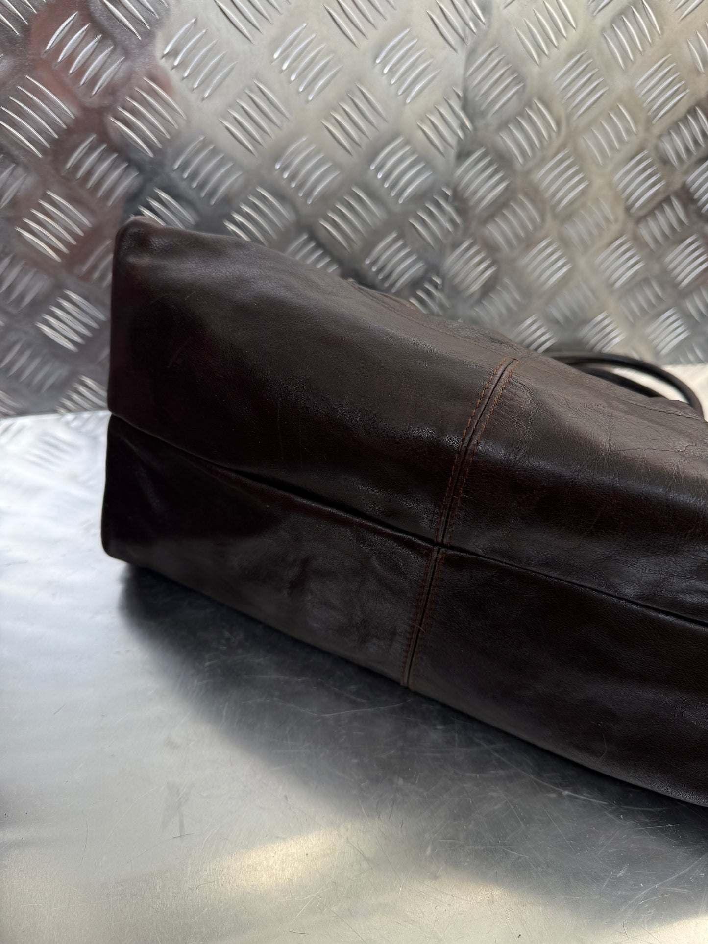 Vintage Furla Brown Leather Bag Twinkling Global