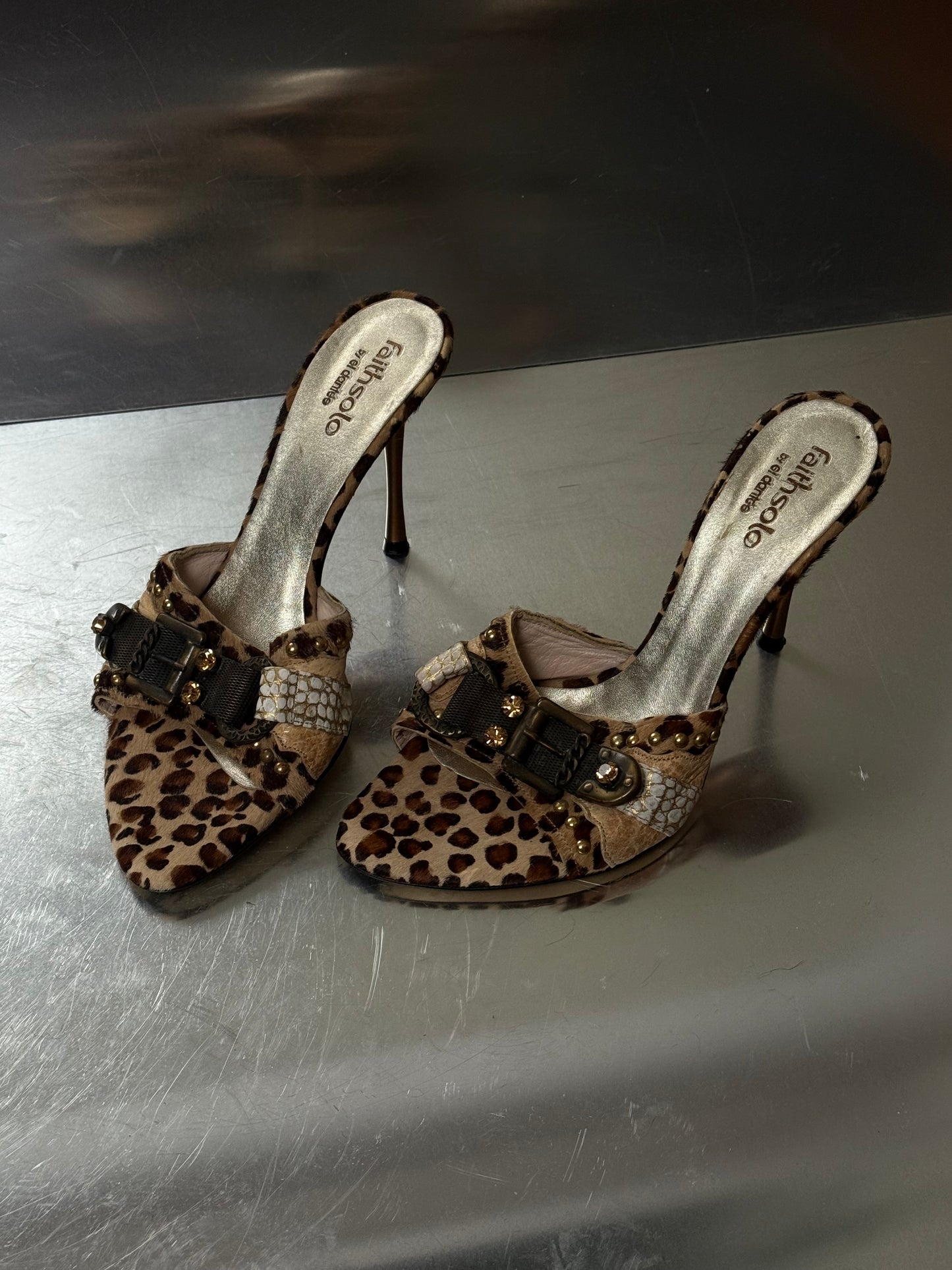 Vintage Leopard Print Mules Faith by El Dantes – Twinkling Global