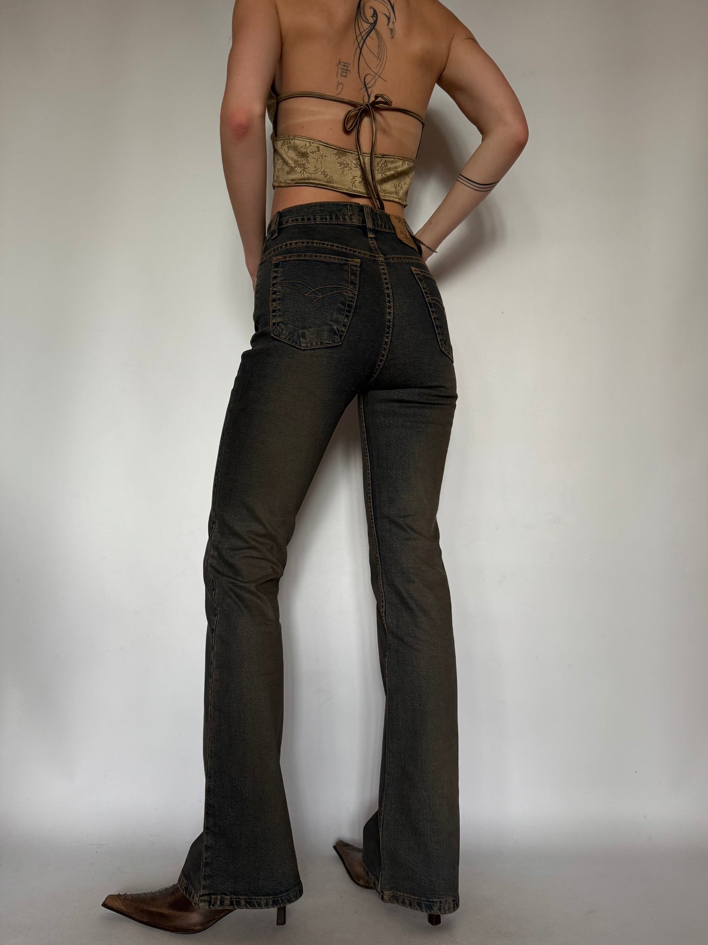 Vintage Rusty Flared Jeans Twinkling Global