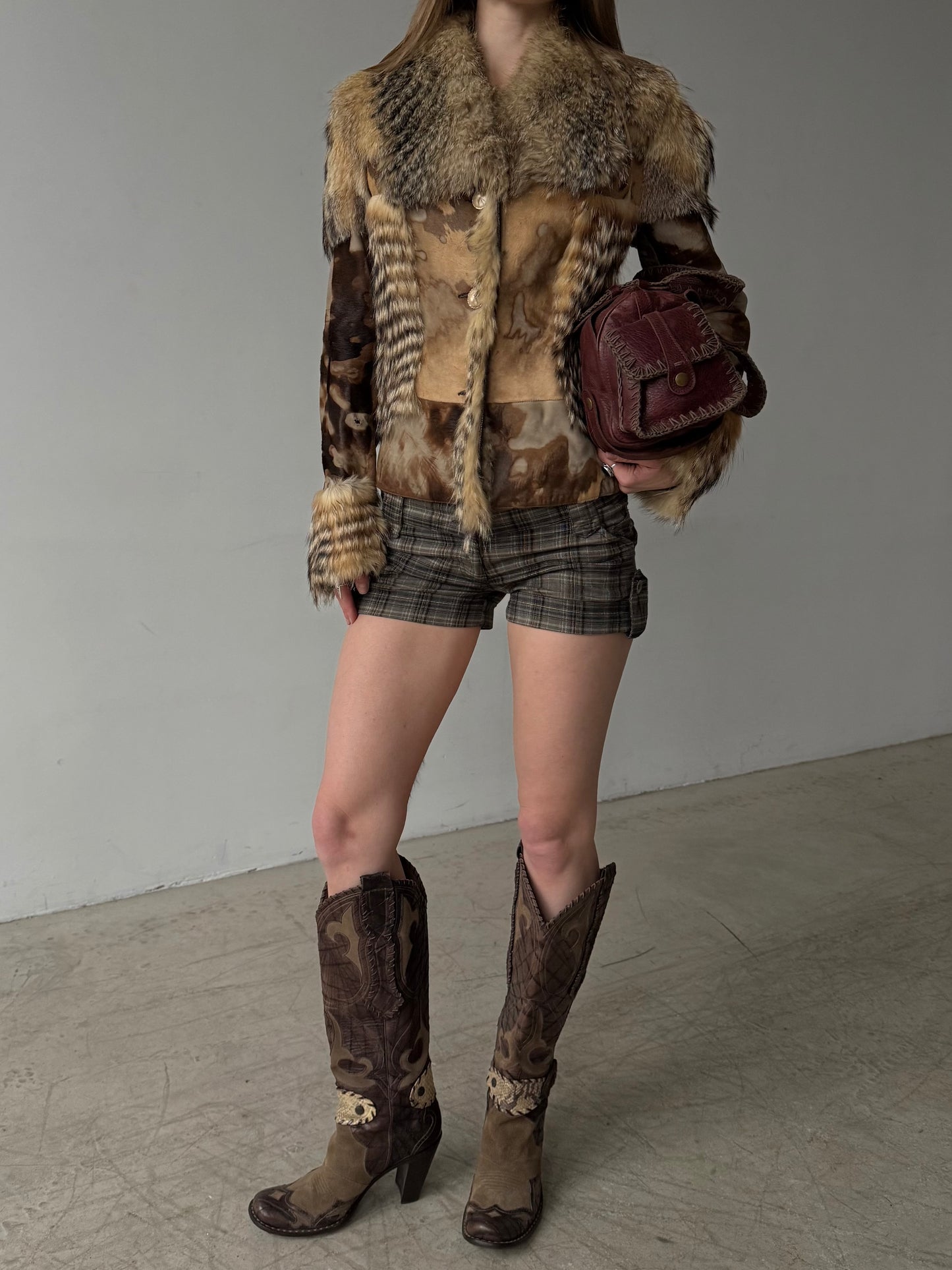 Vintage Italian leather cowboy boots TWINKLING GLOBAL