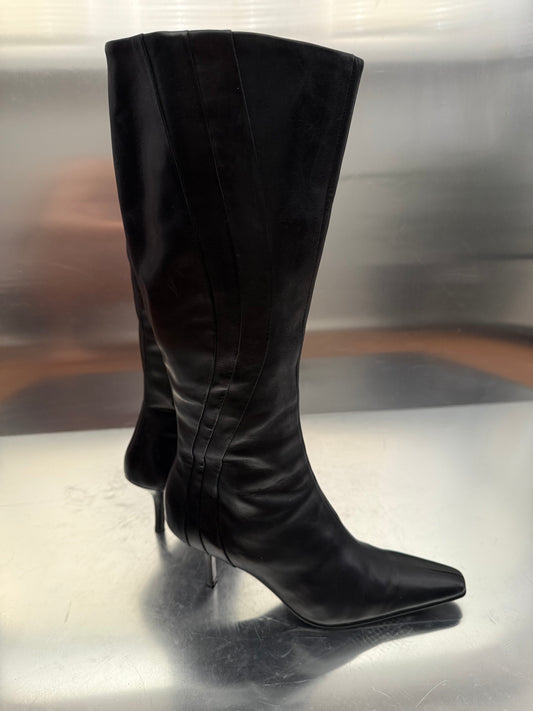 Vintage Black Leather Boots 5th Avenue Twinkling Global