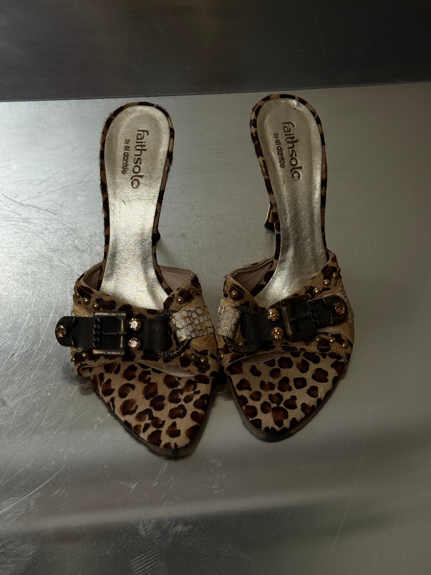 Vintage Leopard Print Mules Faith by El Dantes – Twinkling Global