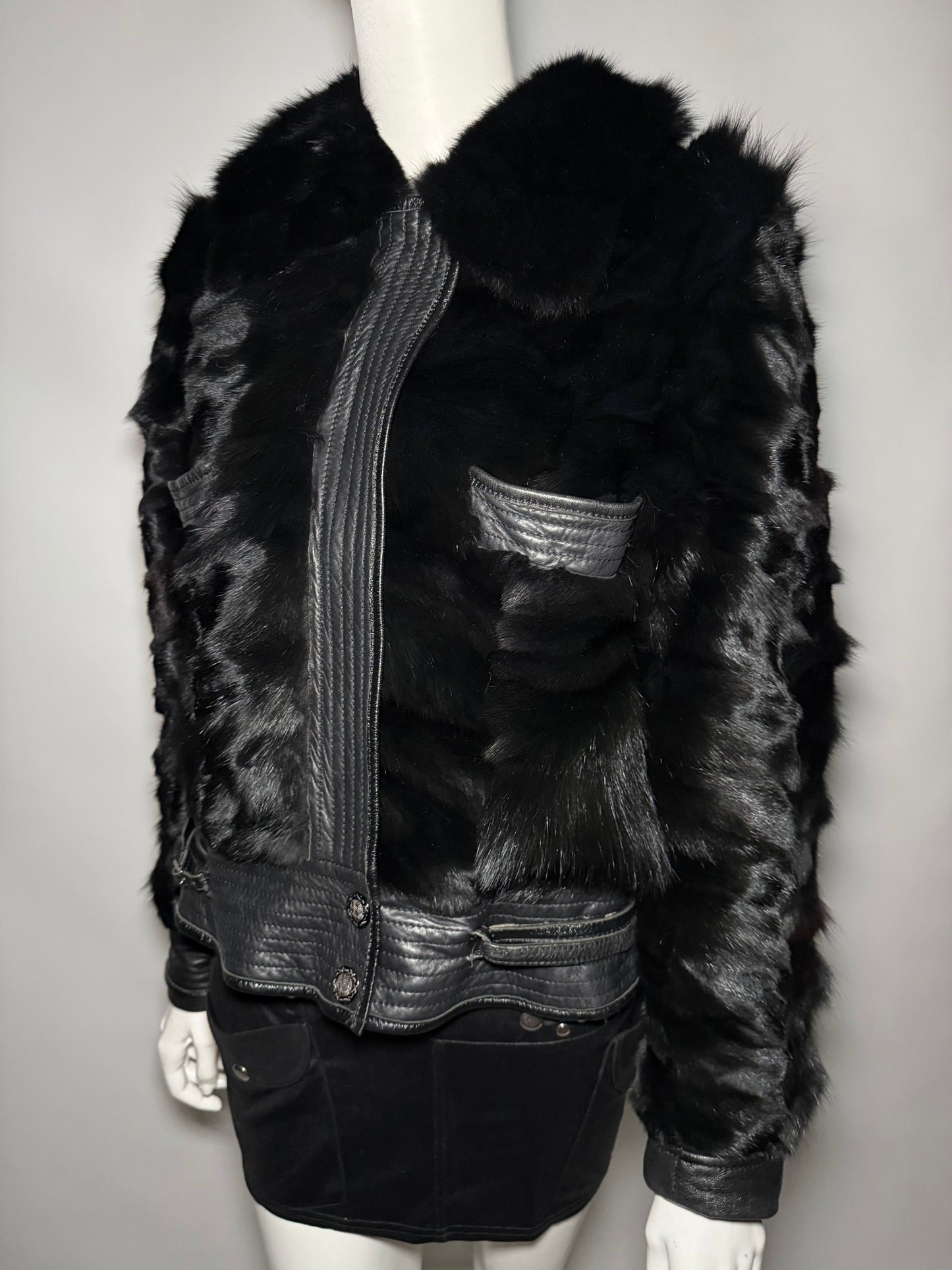 Vintage leather jacket with real fur – TWINKLING GLOBAL