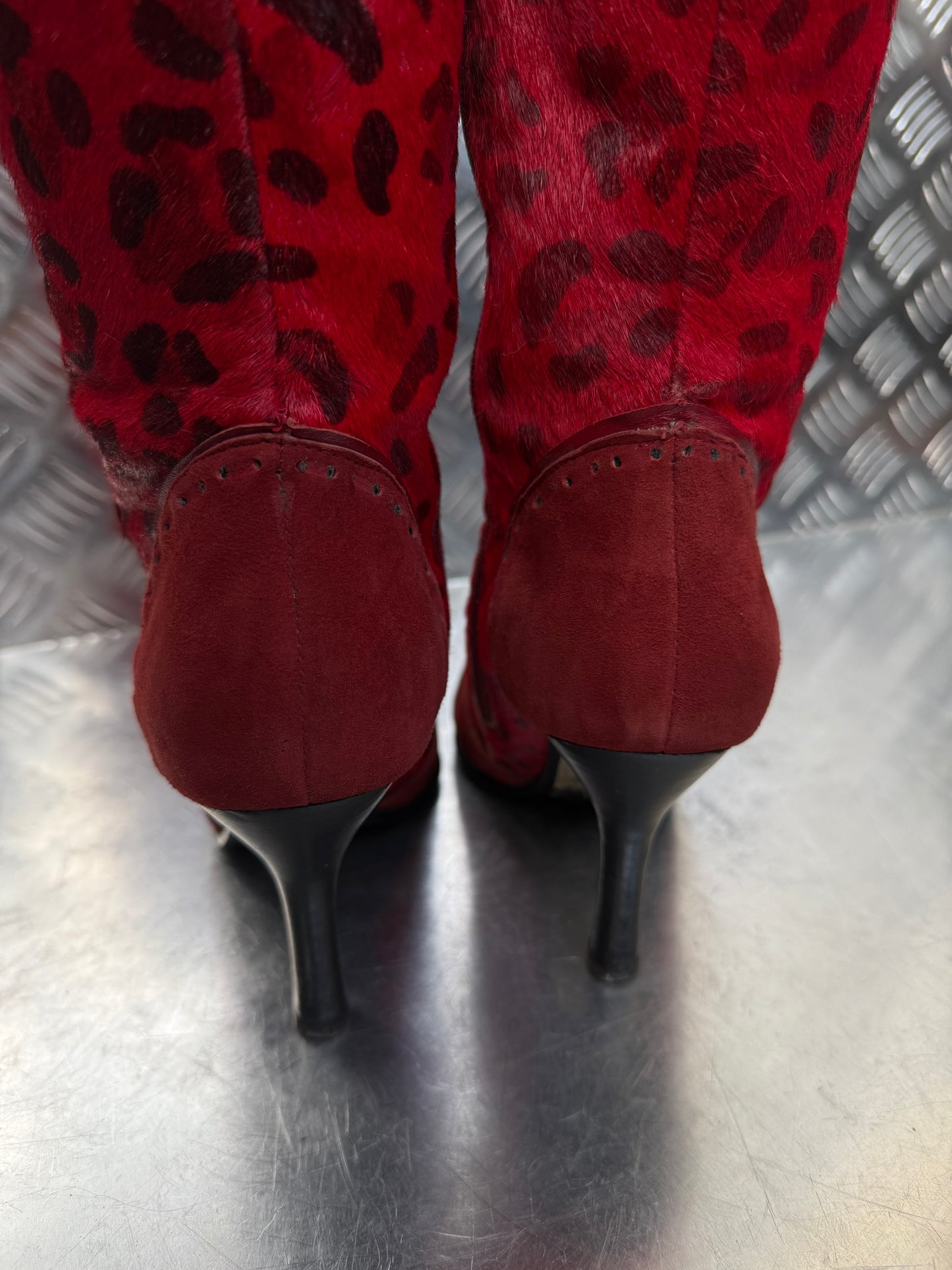 Vintage leather boot with pony hair TWINKLING GLOBAL