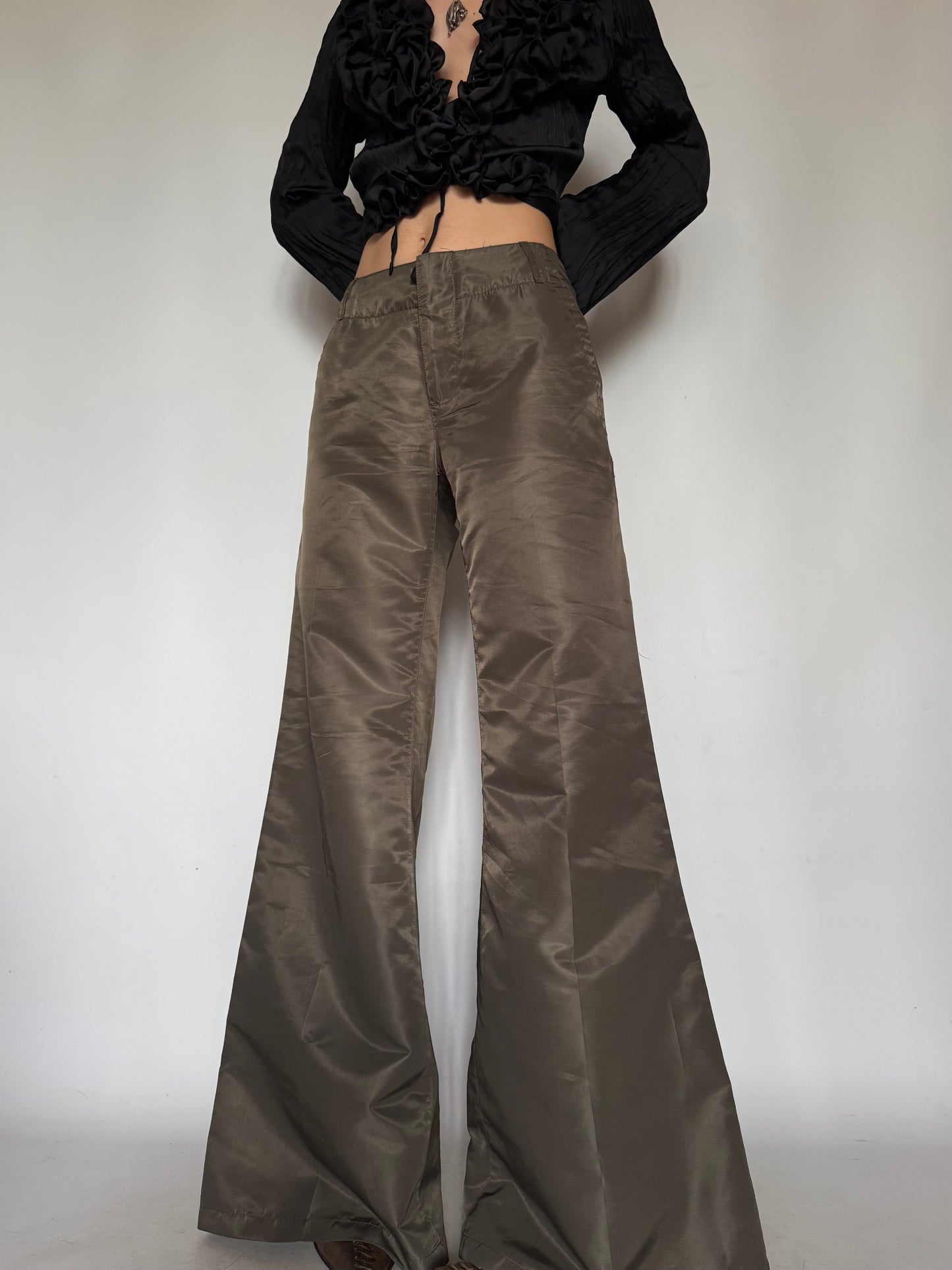 Vintage  Wide-Leg Trousers Khaki Miss sixty Twinkling Global