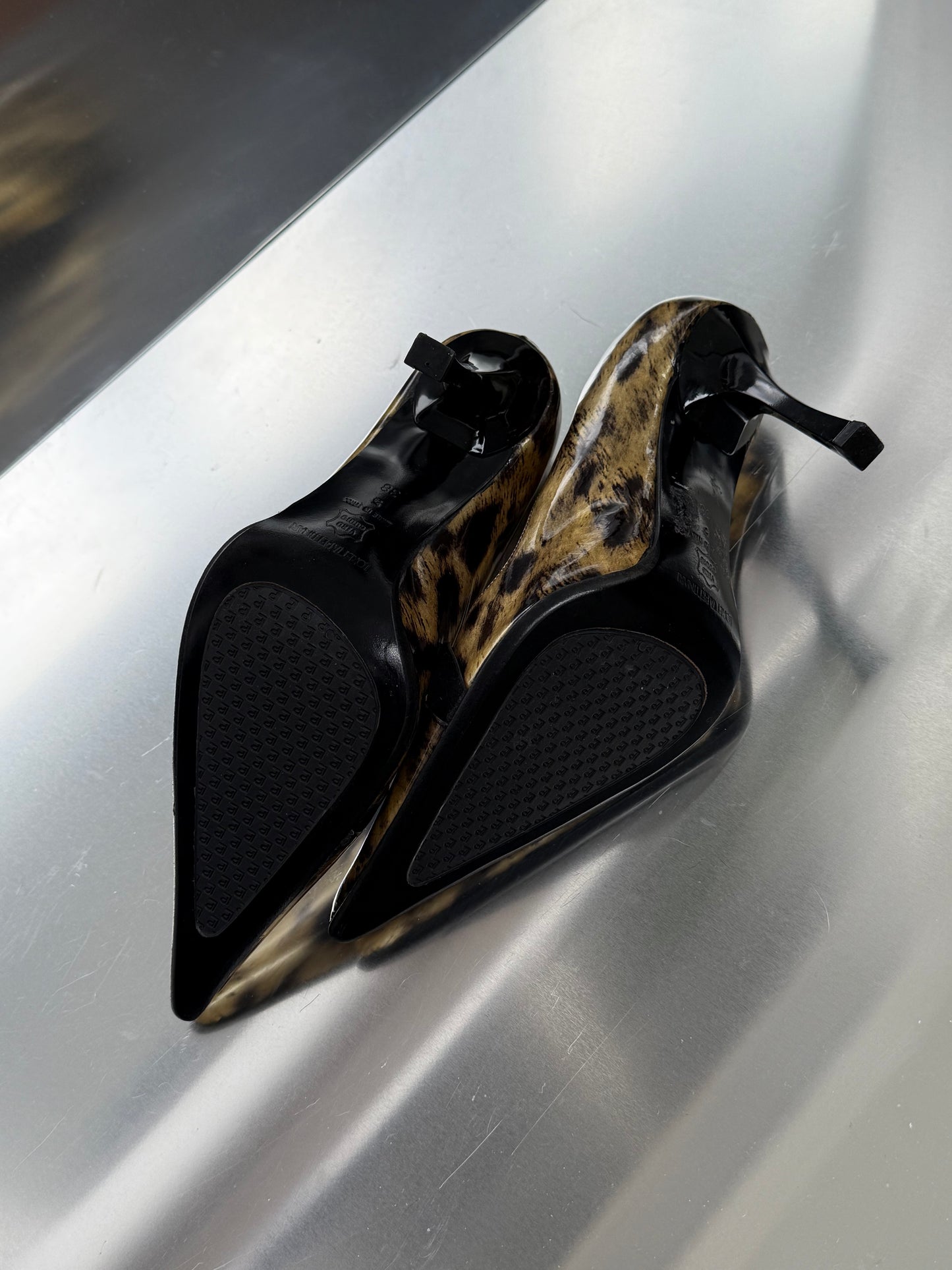 Vintage Leather Leopard Heels - TWINKLING GLOBAL