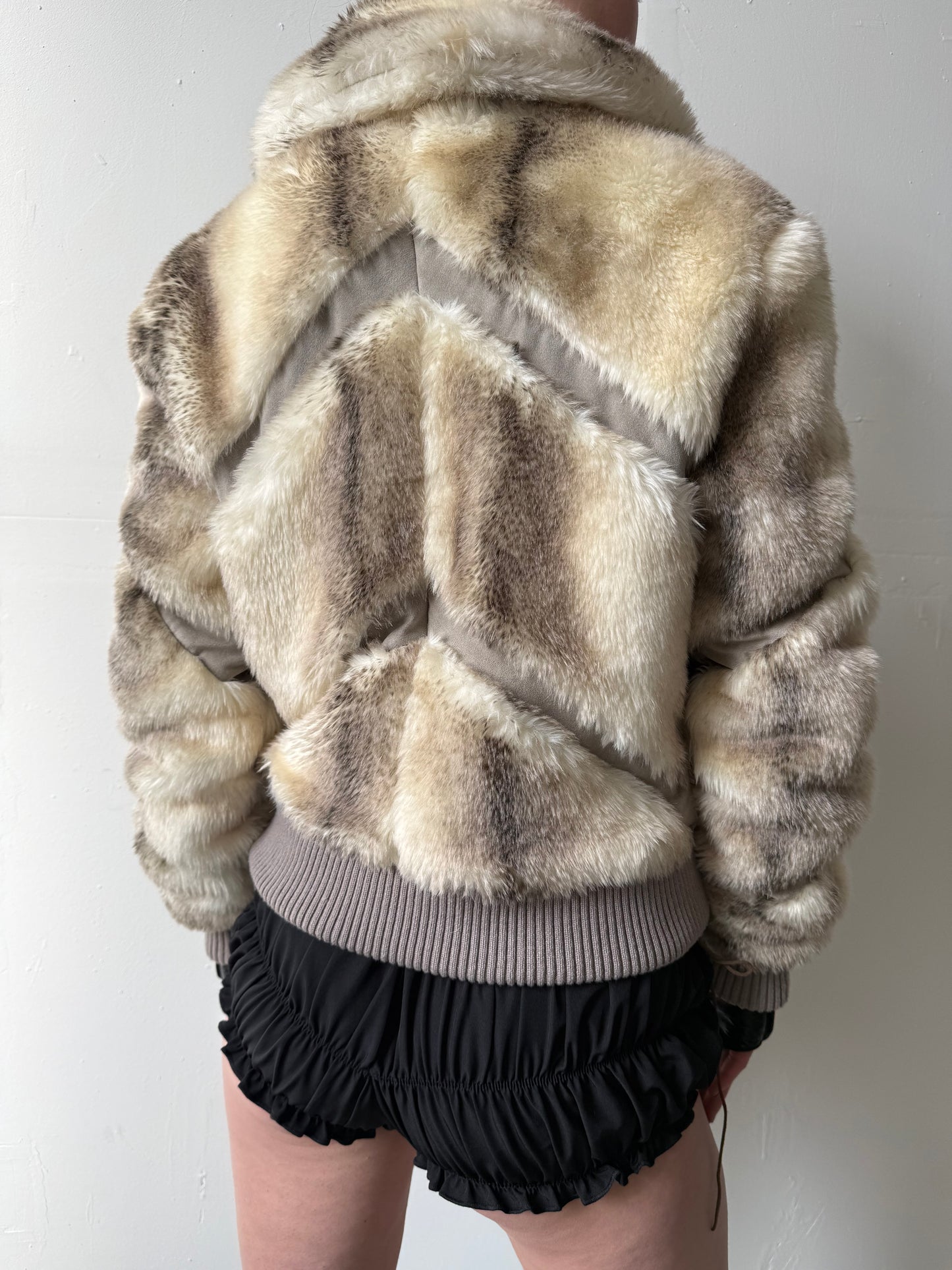 Vintage faux fur bomber jacket Twinkling Global