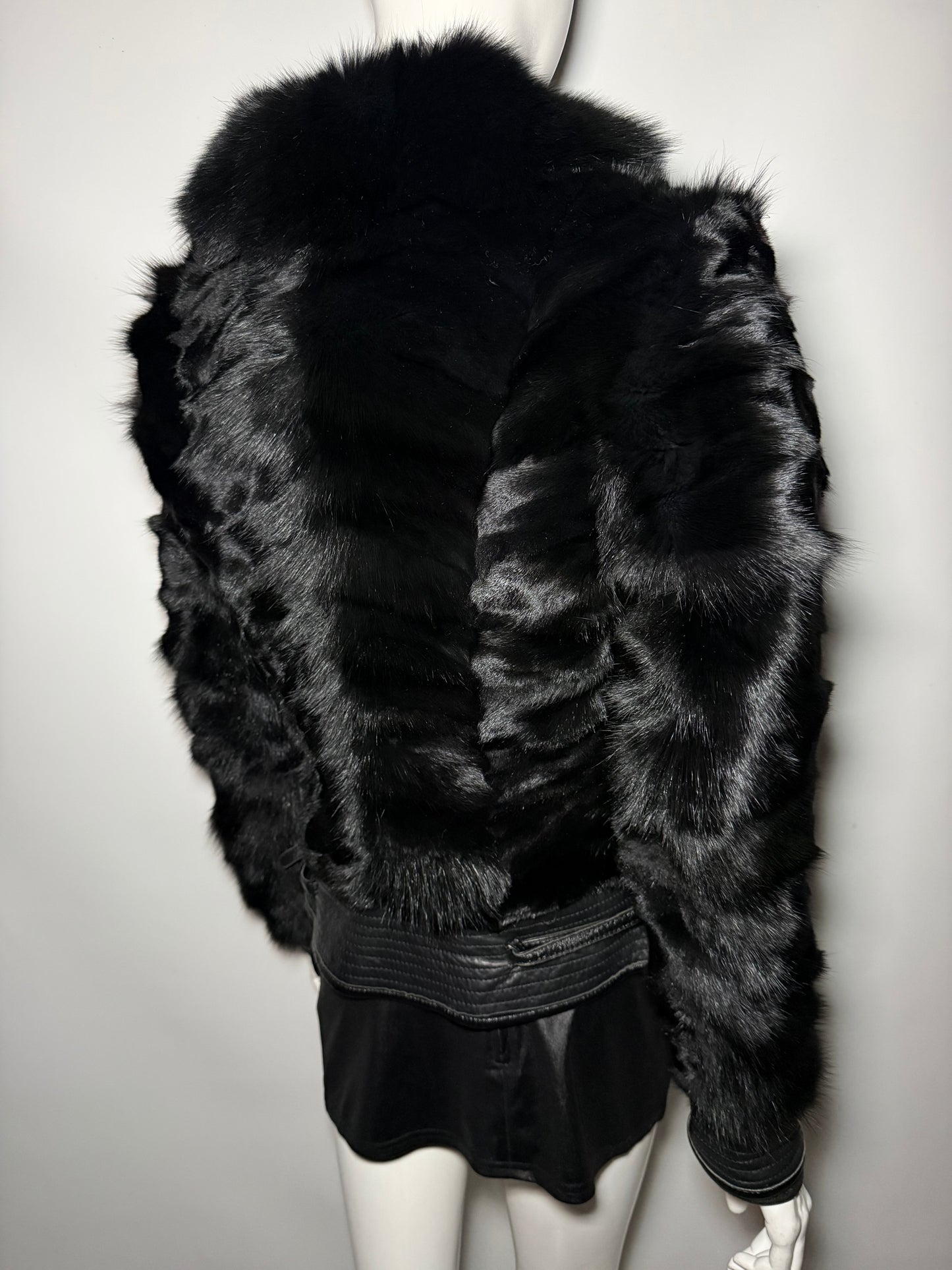 Vintage leather jacket with real fur – TWINKLING GLOBAL