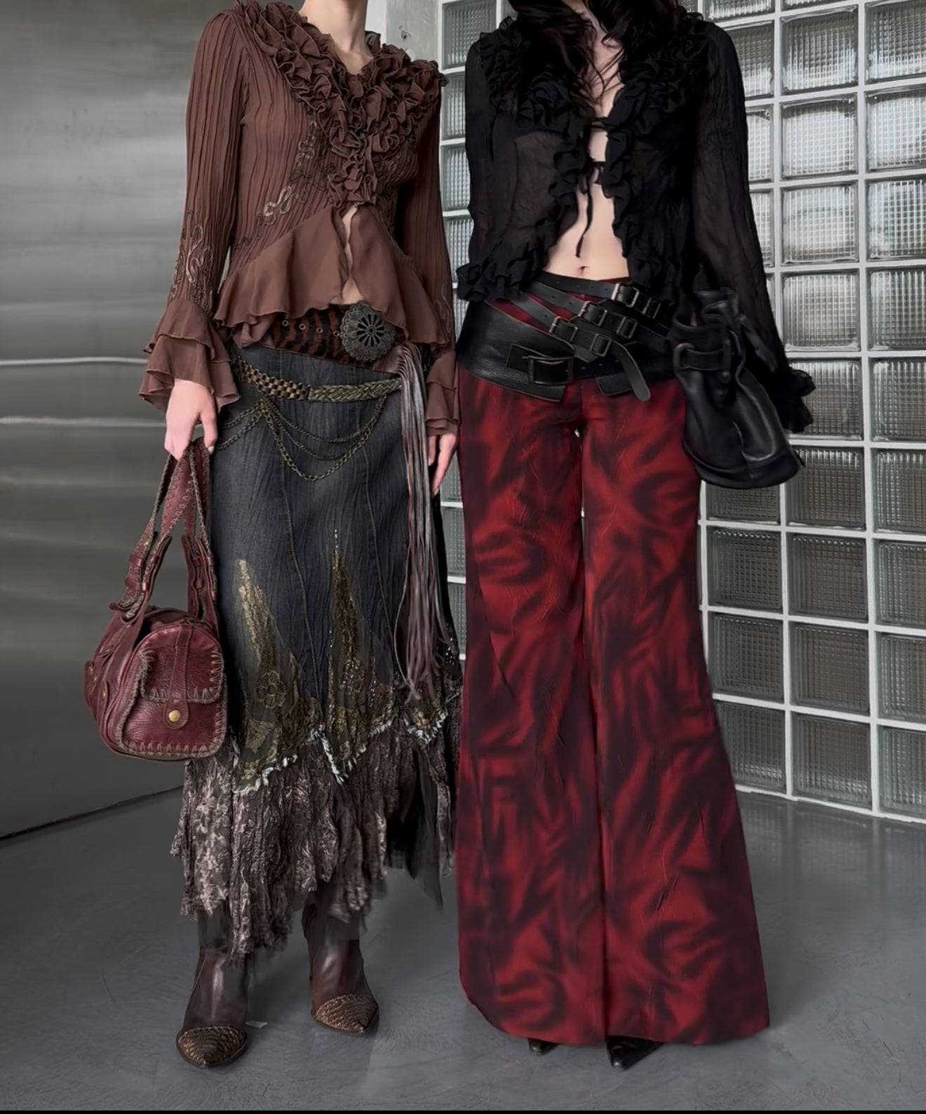 Vintage Flared Trousers - TWINKLING GLOBAL