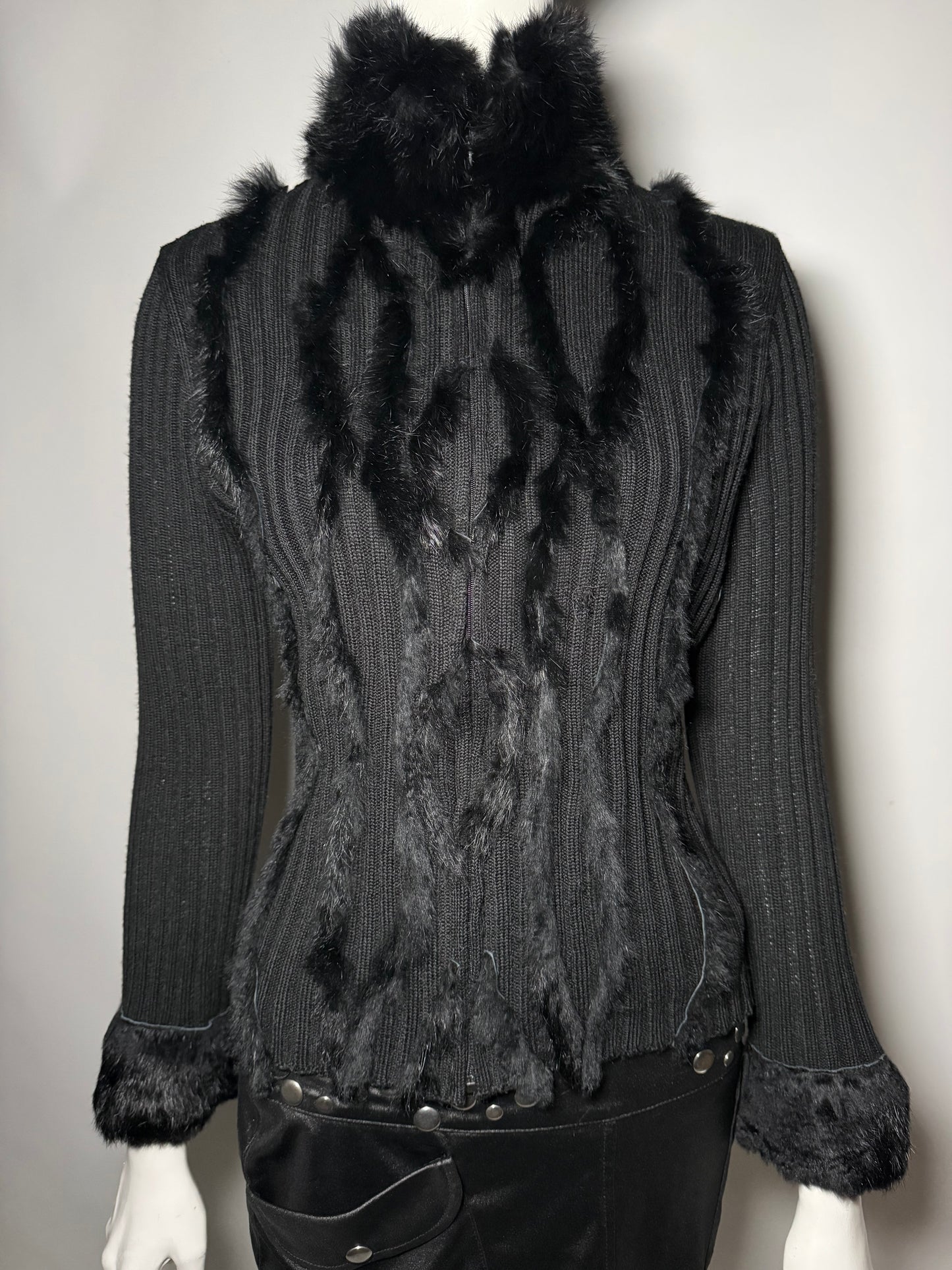 Vintage jacket with genuine fur trim Twinkling Global